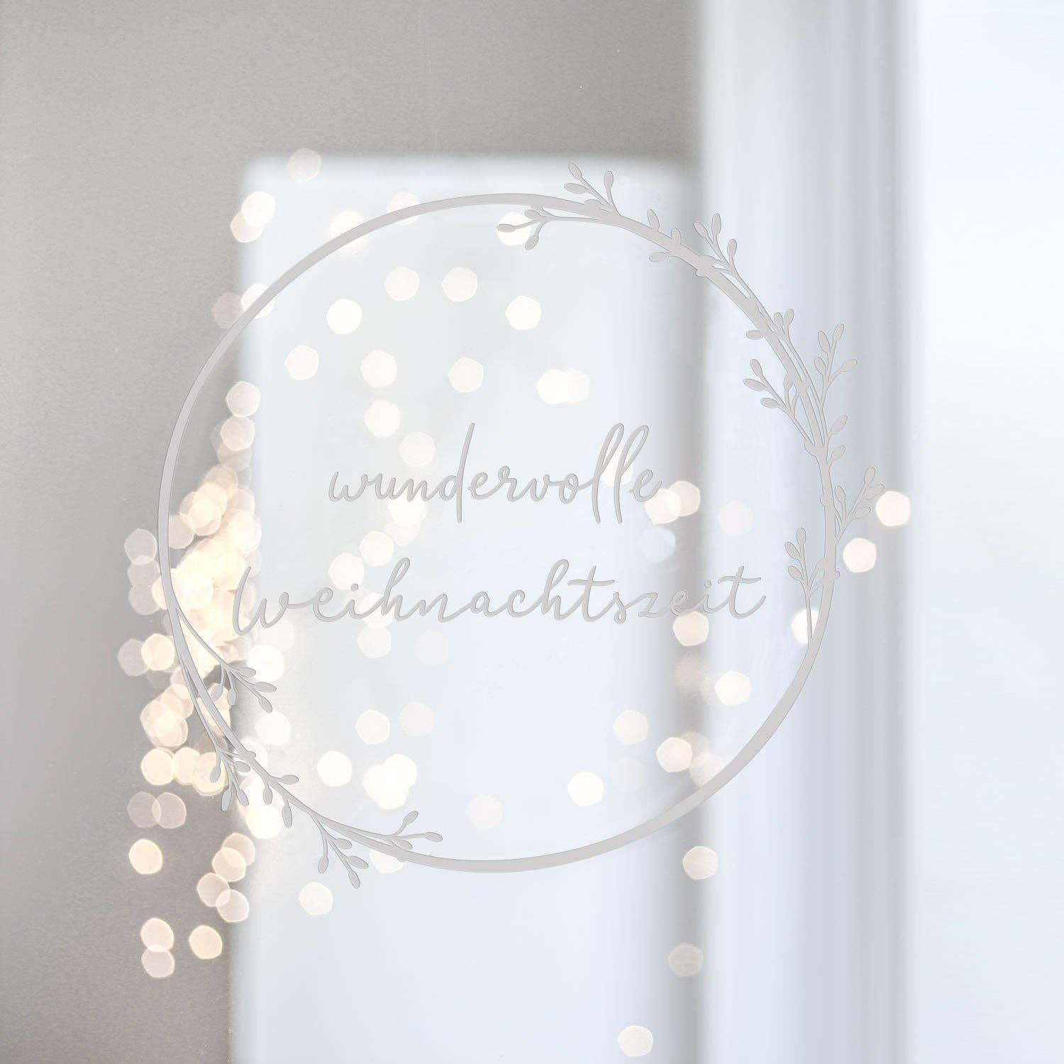 Sticker Weihnachtskranz - zauberhafte Fensterfolie