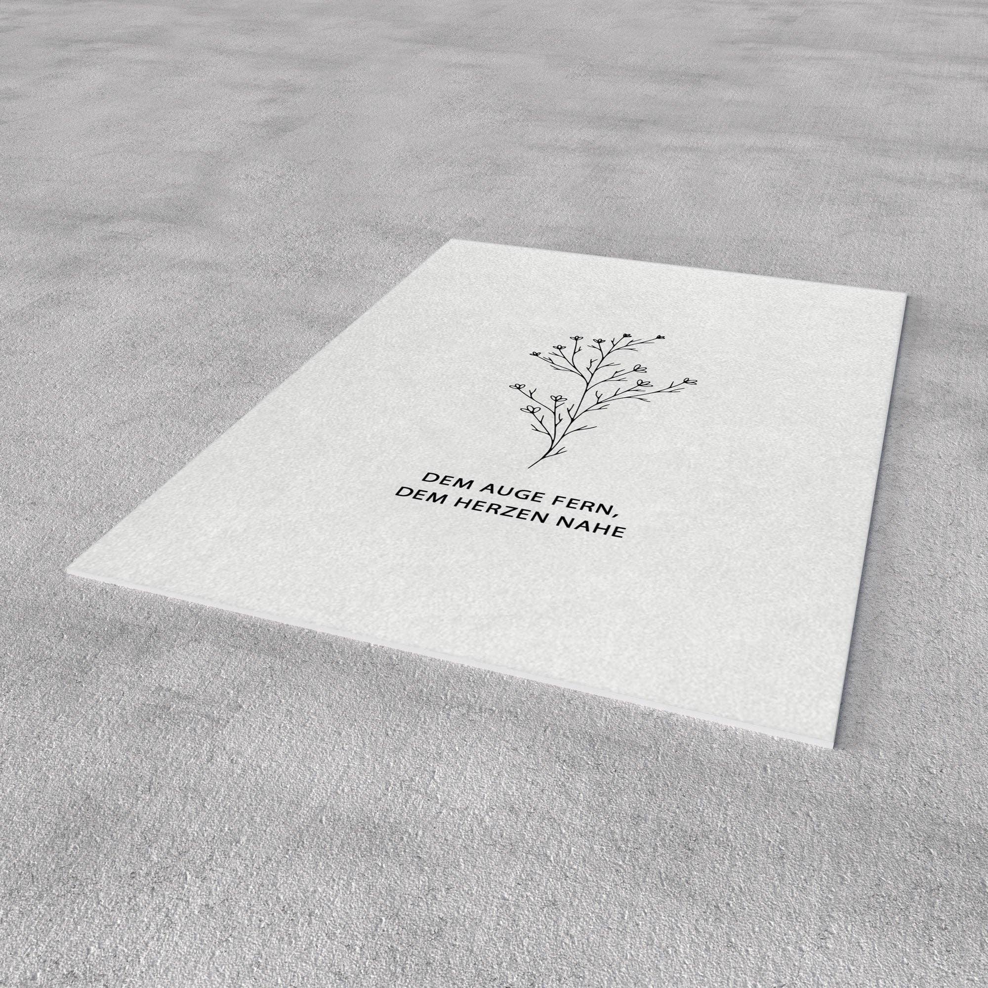 Trauerkarte – „Dem Auge fern, dem Herzen nah“