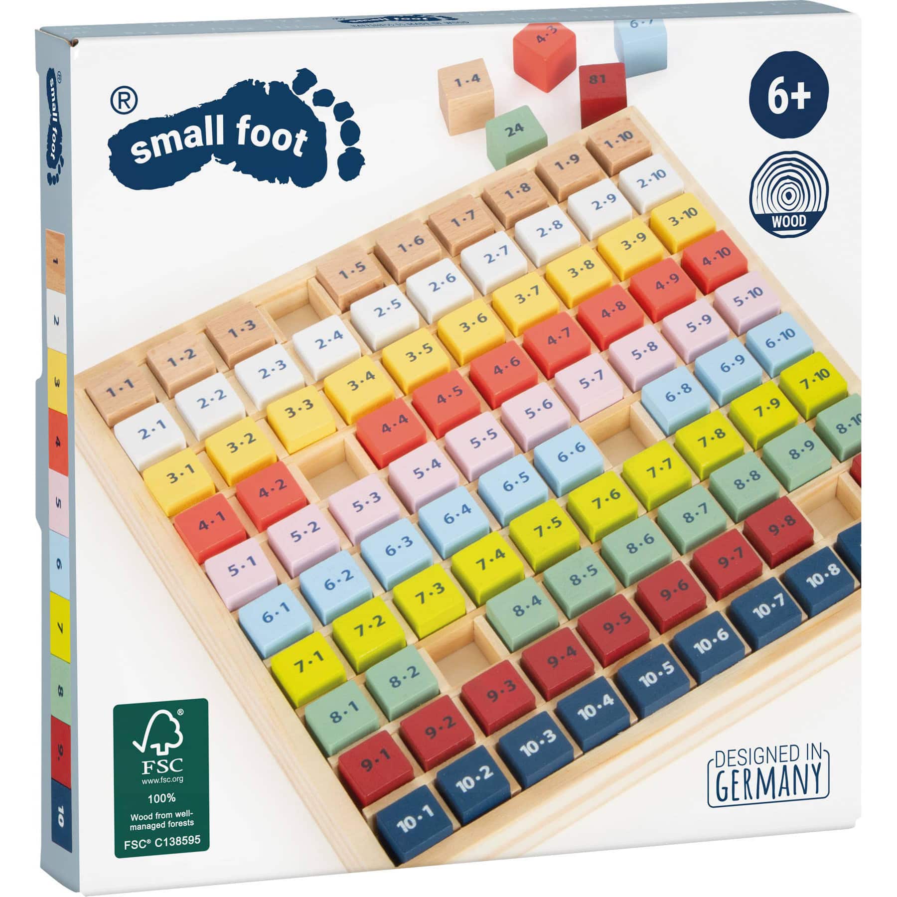 1×1 Rechenbrett aus Holz - Multiplikation spielerisch lernen - lyllevenn