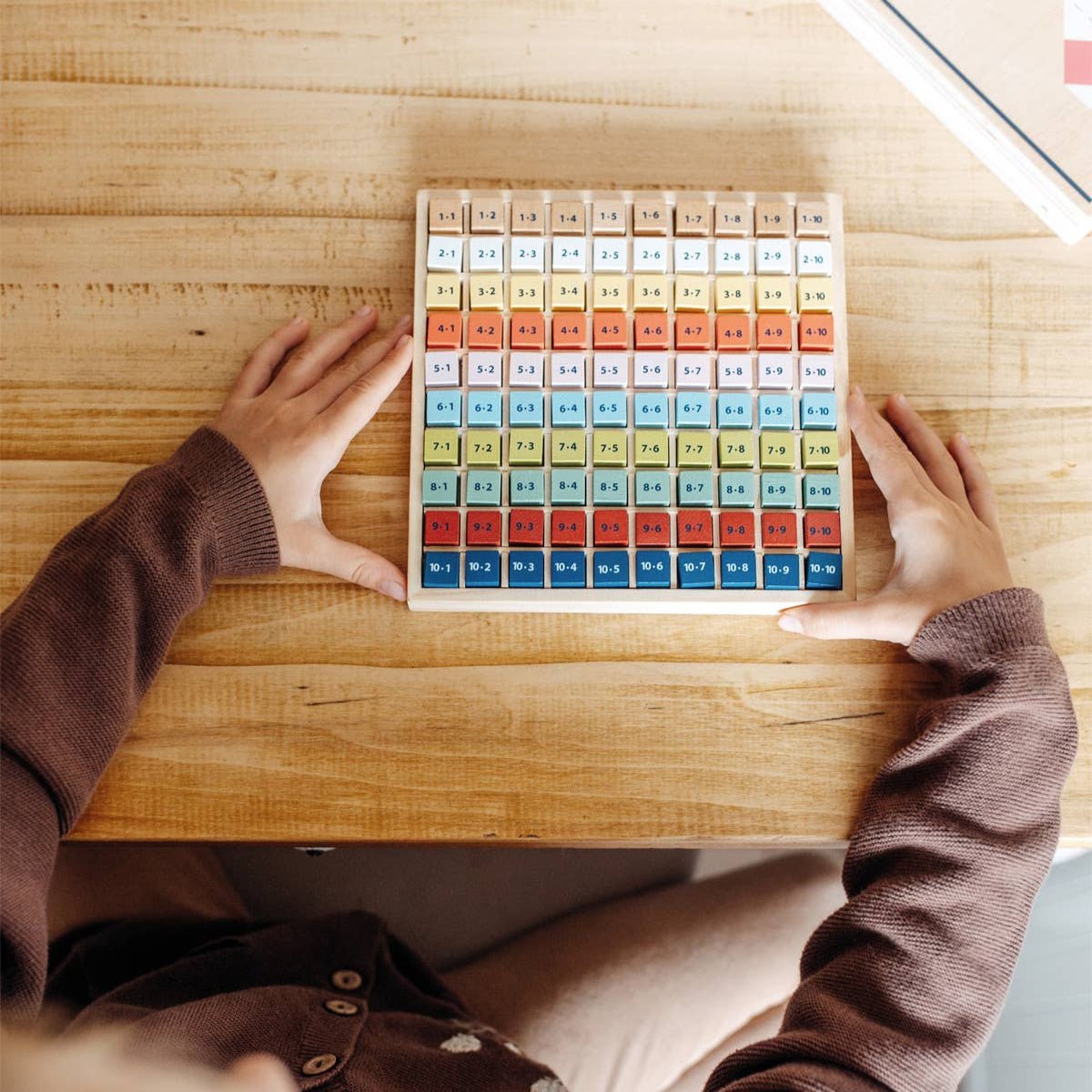 1×1 Rechenbrett aus Holz - Multiplikation spielerisch lernen - lyllevenn
