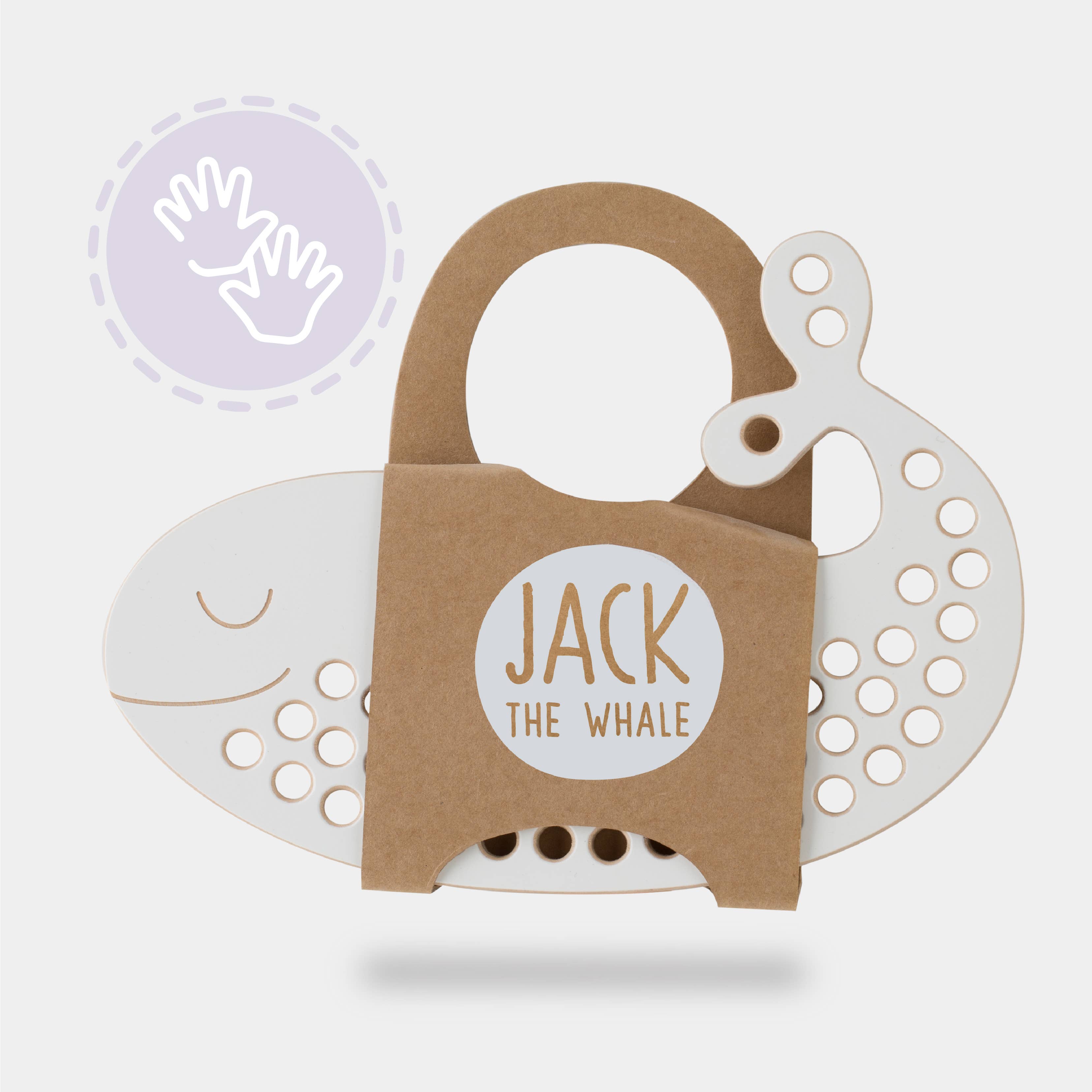 Fädelspiel aus Holz „Linus der Wal“ – Montessori-inspiriertes Lernspielzeug