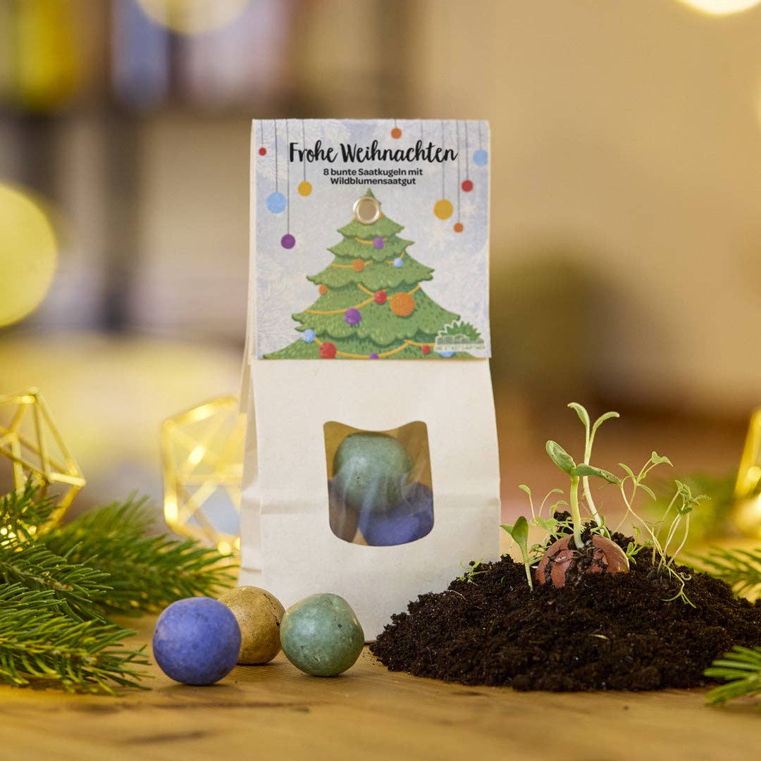 Weihnachtskugeln - Bunte Saatkugeln