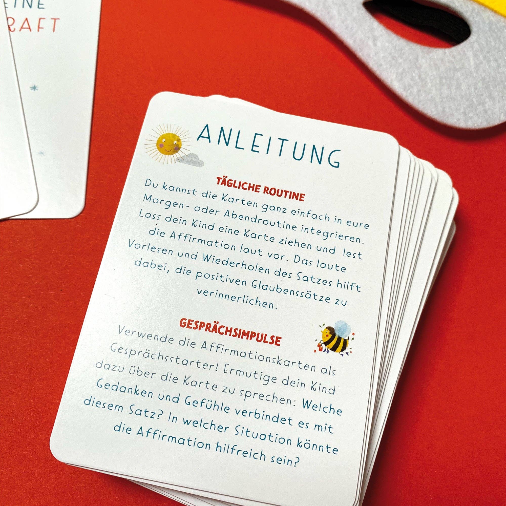 Affirmationskarten für Kinder – „Starke Gedanken“ mit 40 stärkenden Botschaften & Tiermotiven