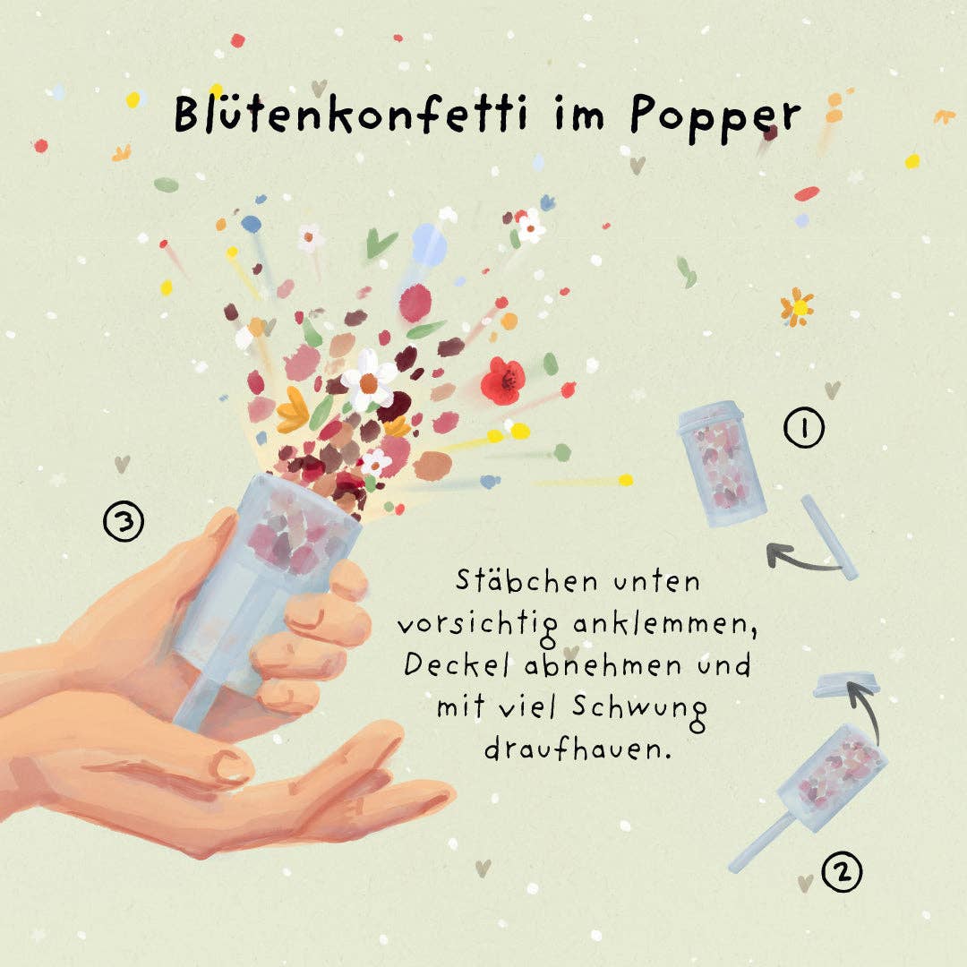 Blütenkonfetti Popper - Love You Bestie