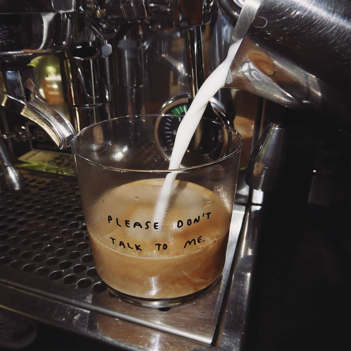 Trinkglas – Bitte sprich nicht mit mir - Designer Statement Glass