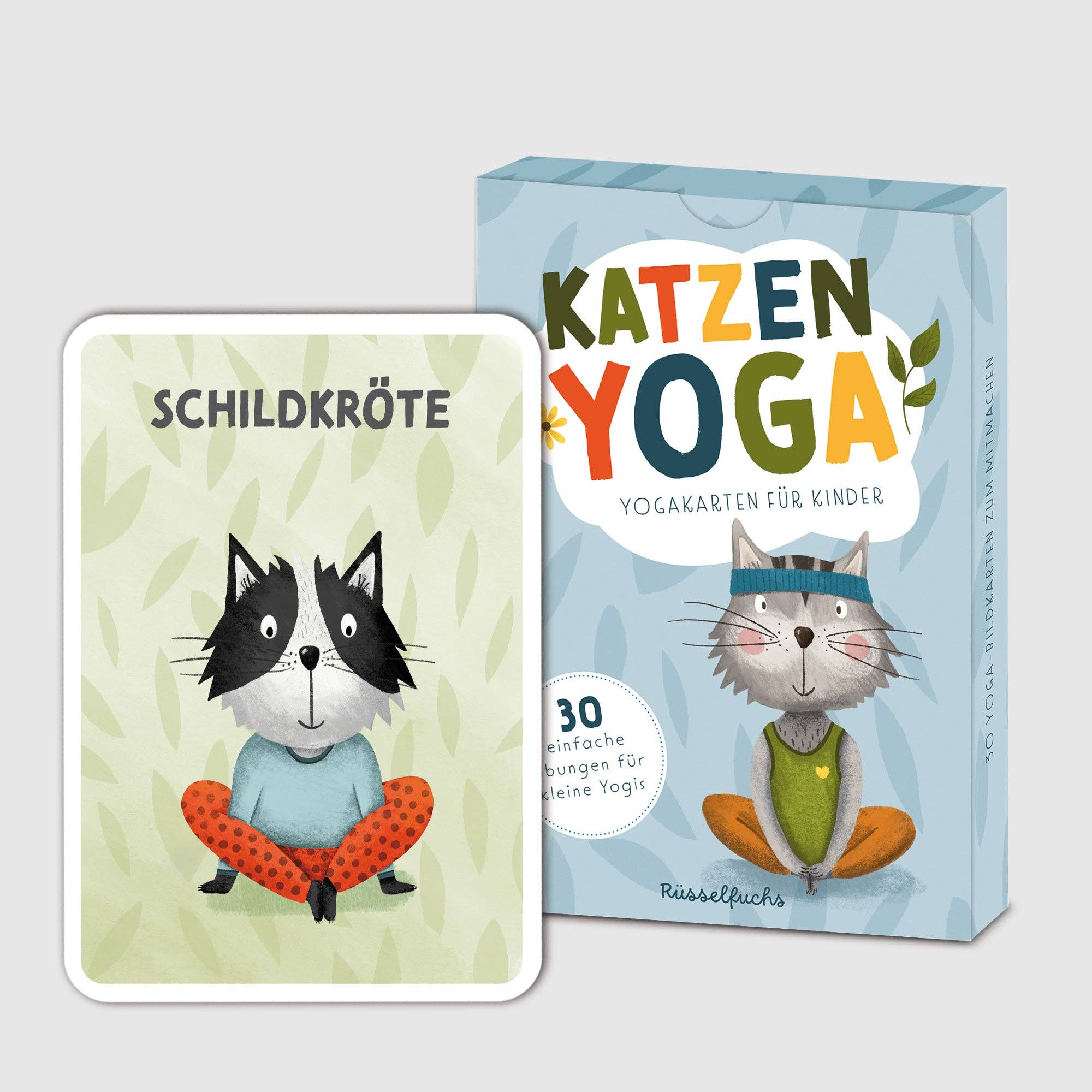 Kinderyoga, Kartenset mit Katzen – Bewegung & Entspannung mit Spaß