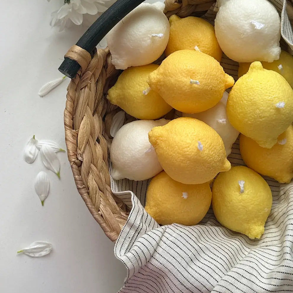 Zitronen-Kerze aus Sojawachs – Duftfrei & stilvolle Deko