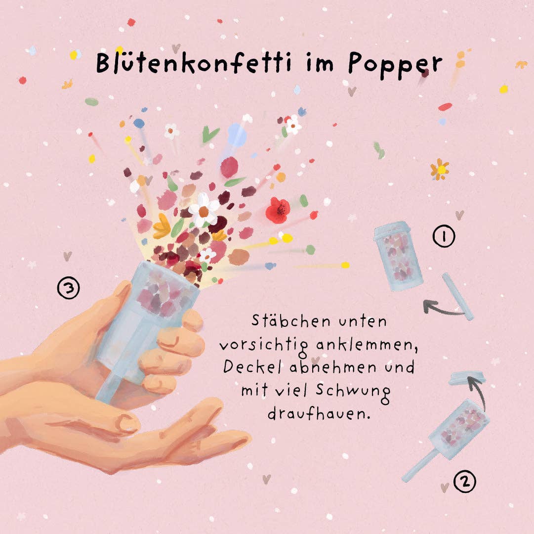 Blütenkonfetti Popper Hochzeit - Ja!