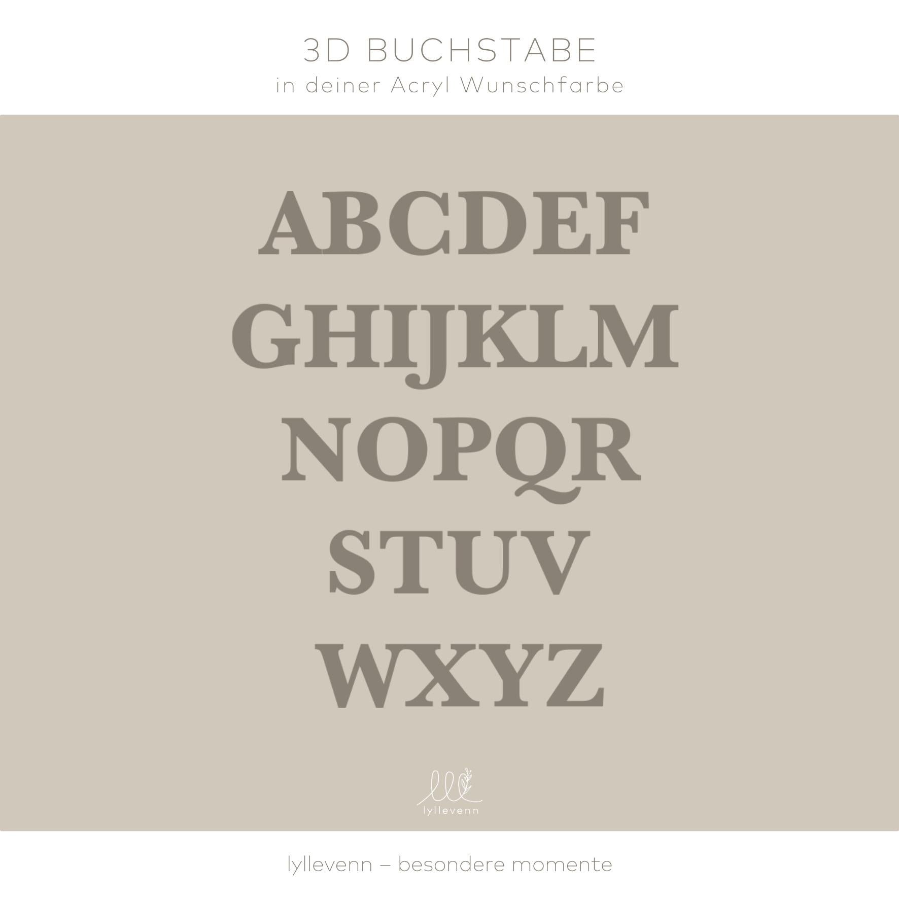 Holzanhänger personalisiert mit 3D Buchstaben