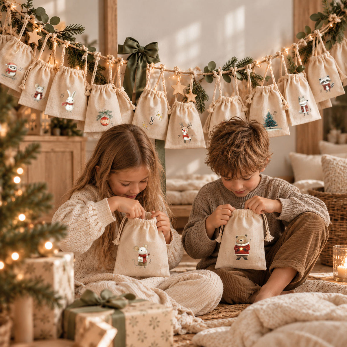 Adventskalender zum Befüllen – Bügelbilder 1–24