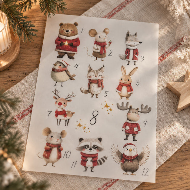 Adventskalender zum Befüllen – Bügelbilder 1–24