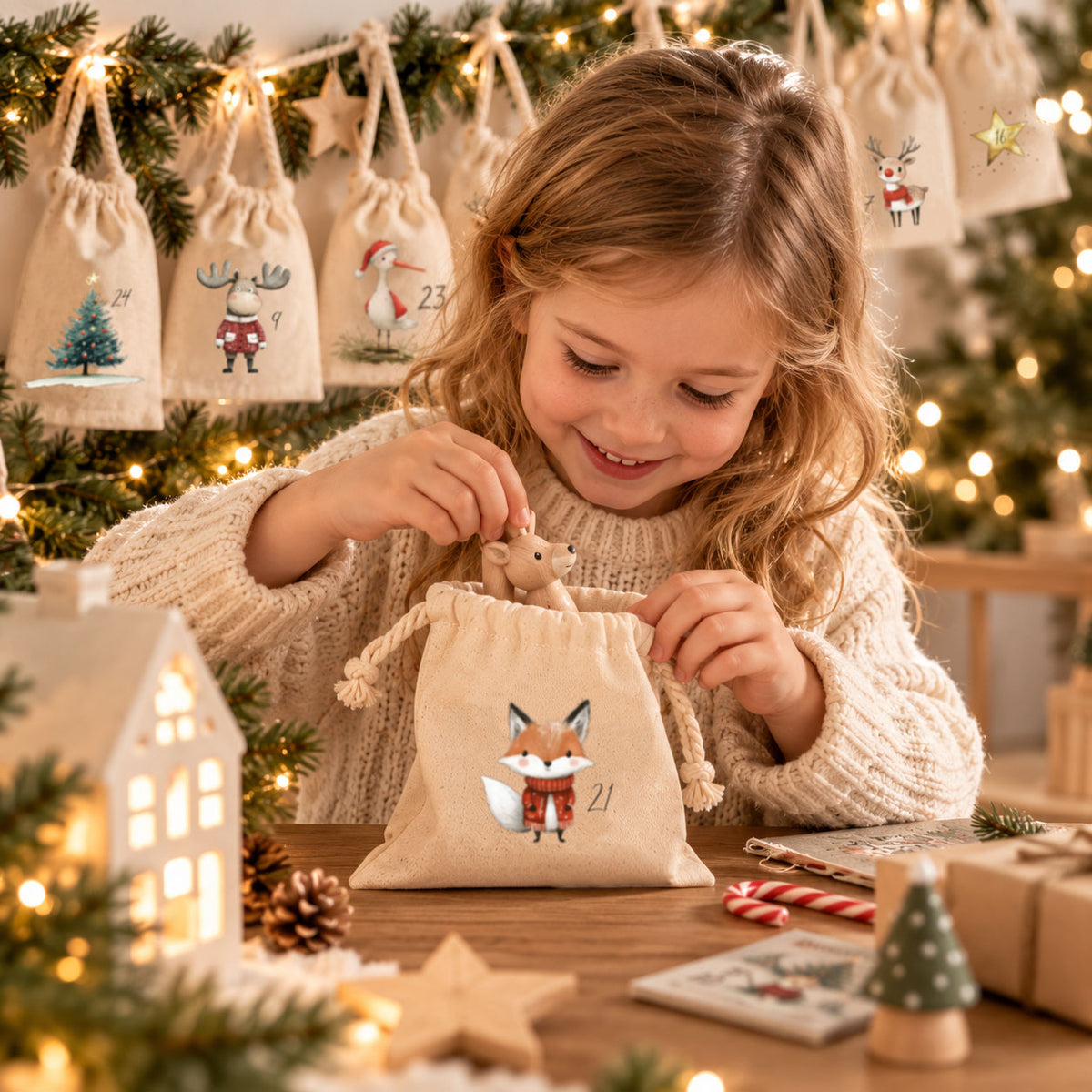 Adventskalender zum Befüllen – Bügelbilder 1–24