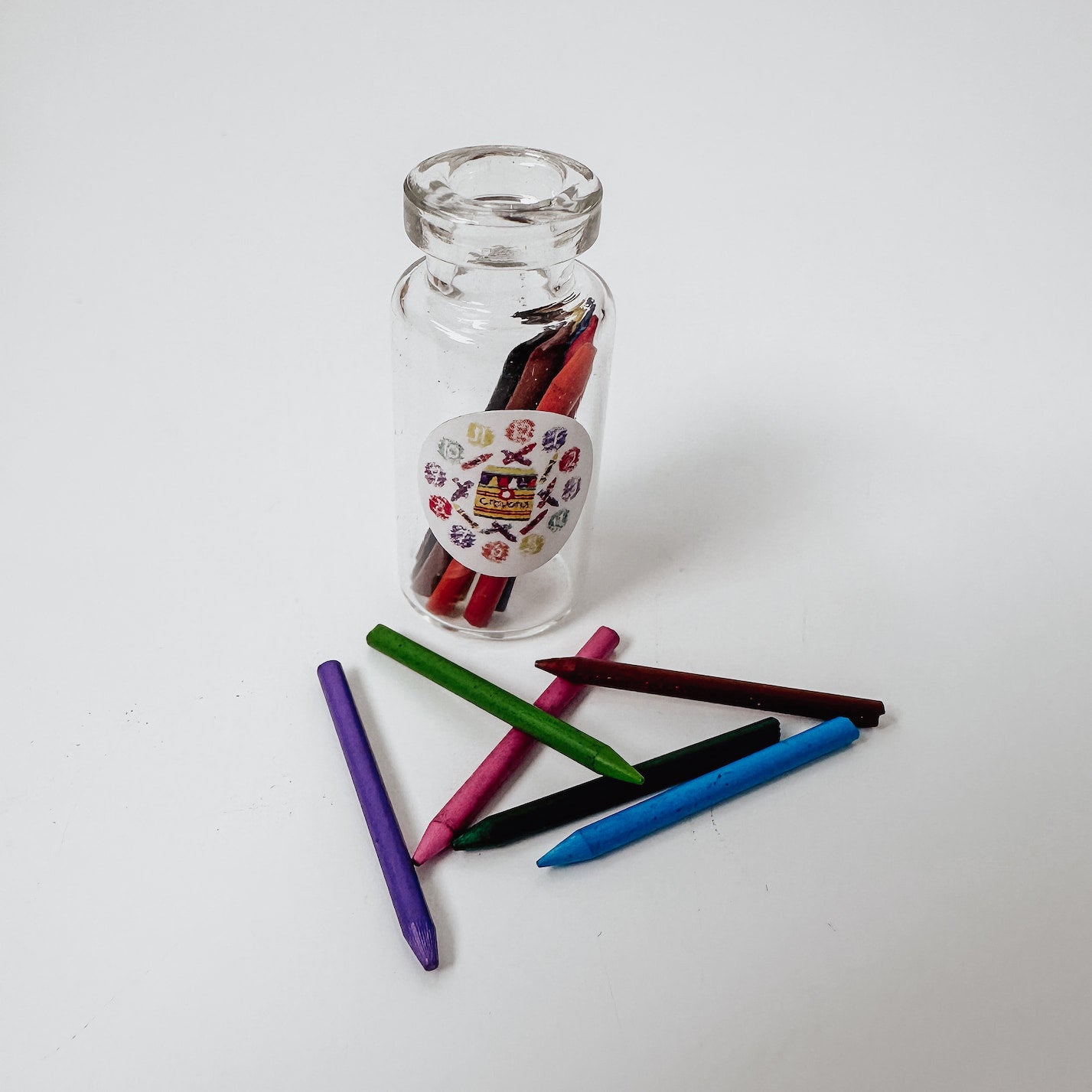 Mini Buntstifte im Glas – Wichtel Zubehör & Miniatur Deko