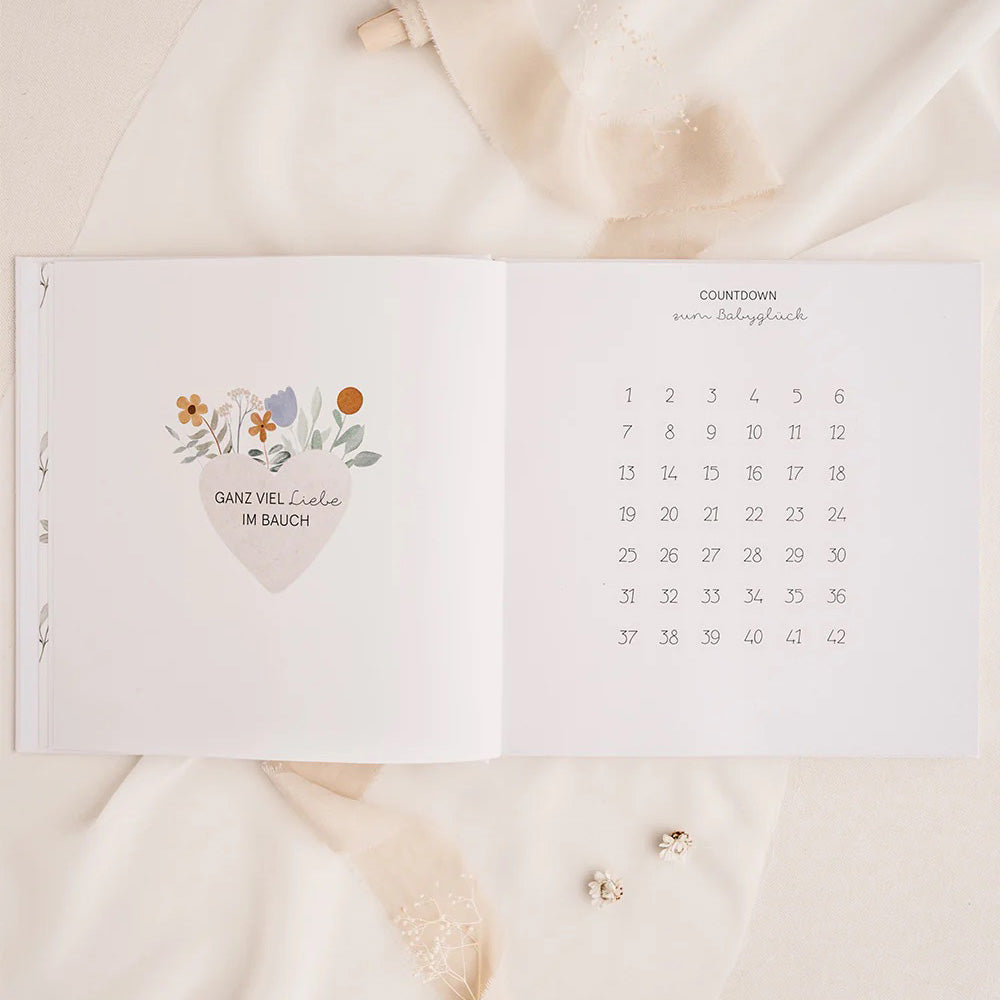Erinnerungsbuch an meine Schwangerschaft – Meilensteine & Babybauch