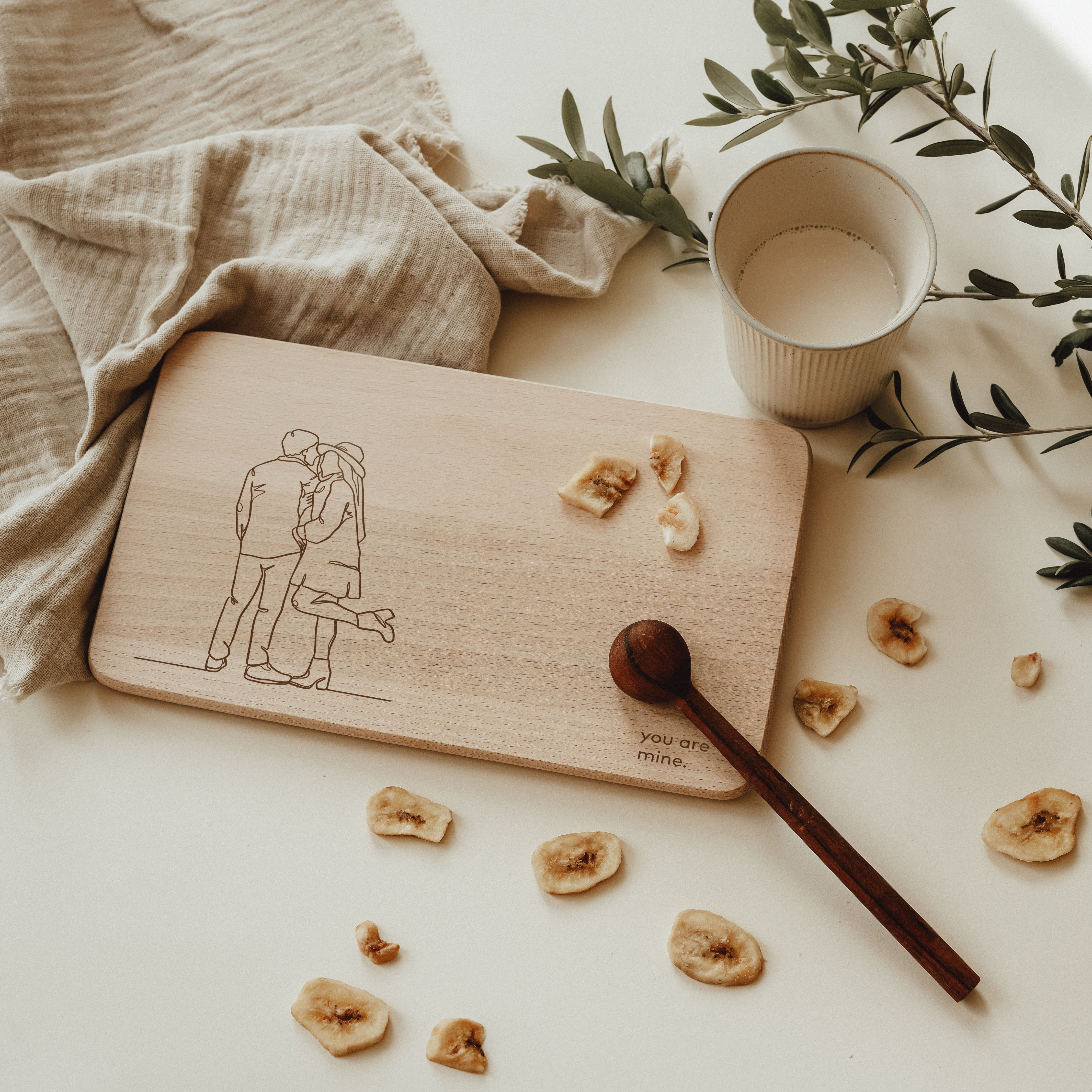 Personalisiertes Schneidebrett - you are mine