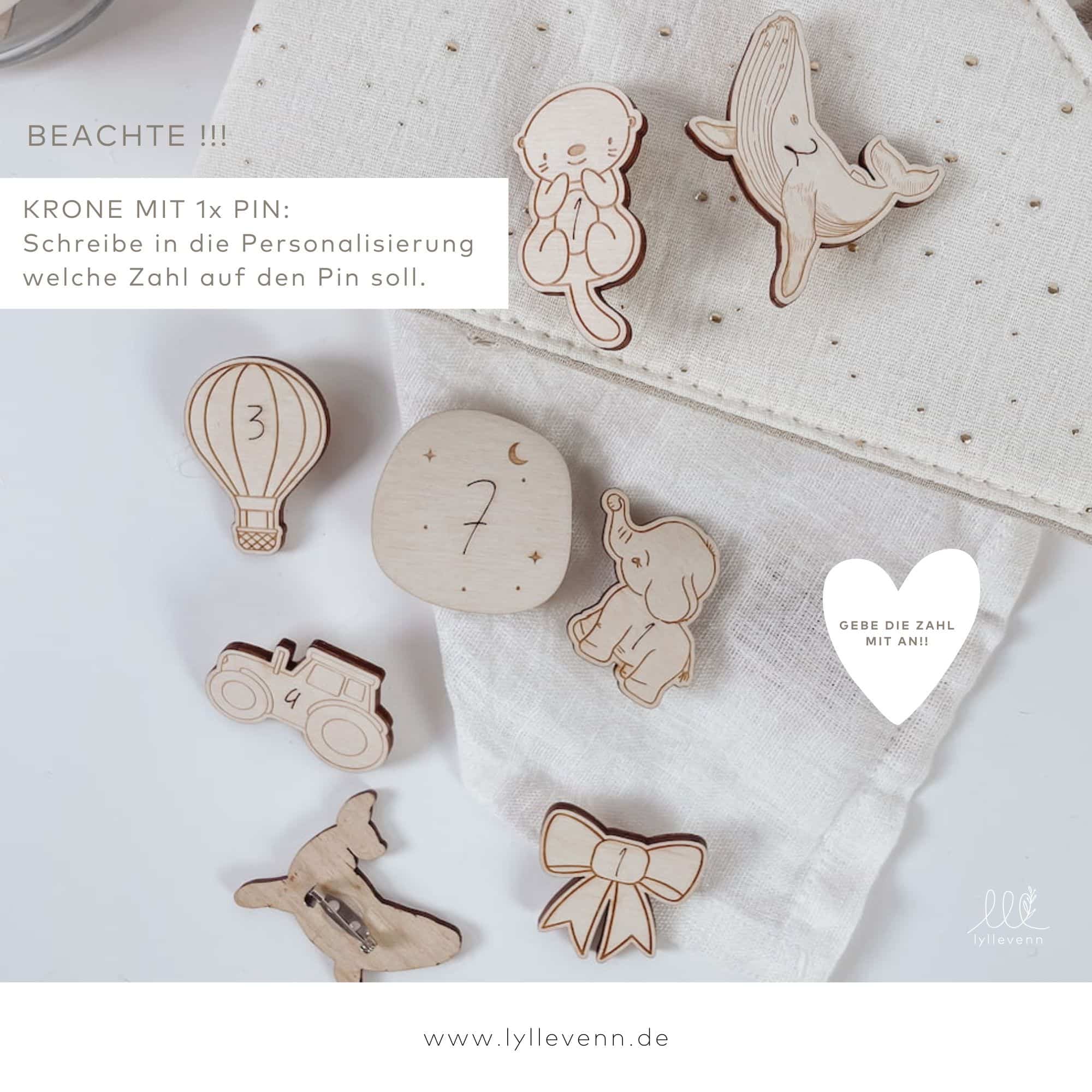 Geburtstagskrone aus Stoff – zweifarbig wendbar