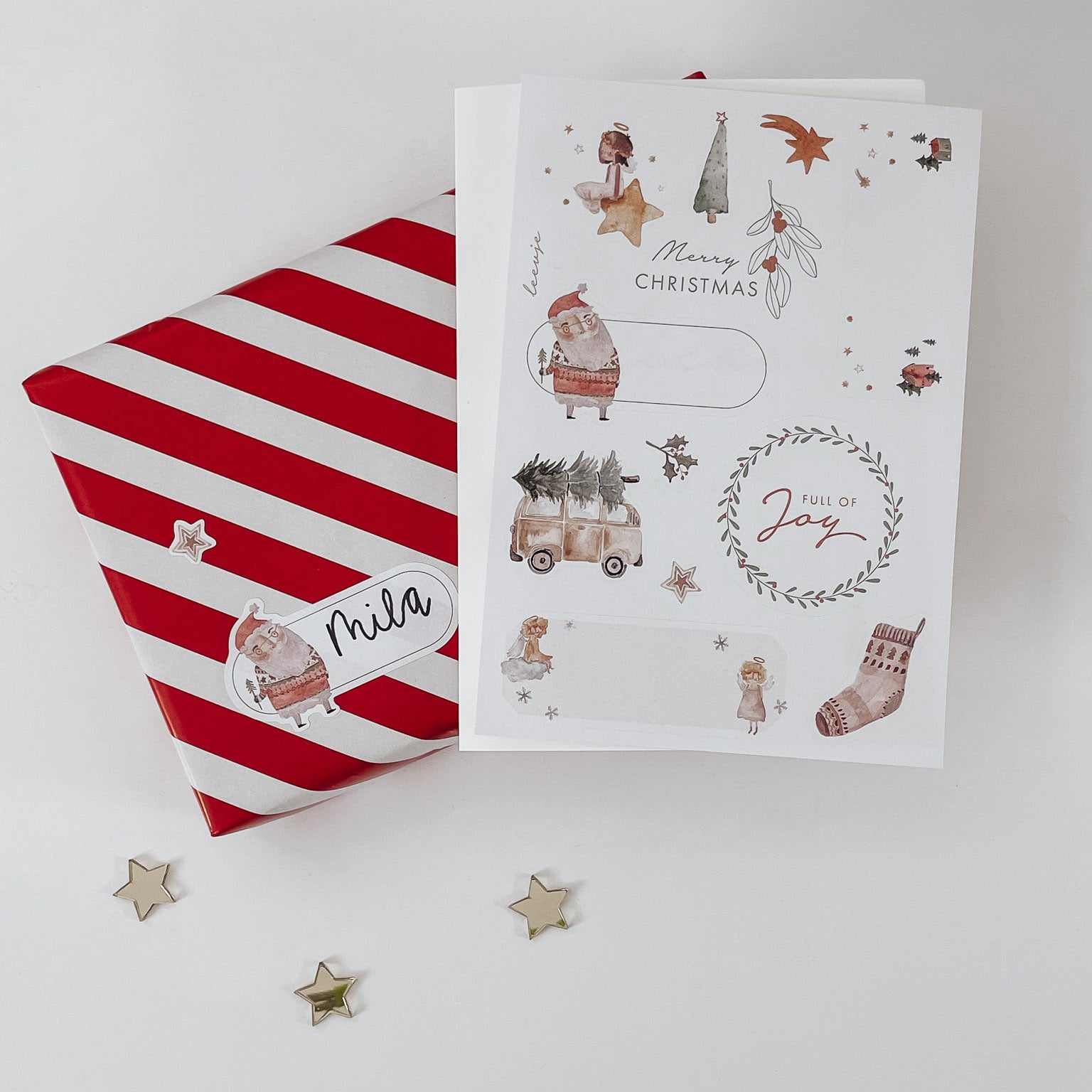 Geschenkeaufkleber – Weihnachtsmotive