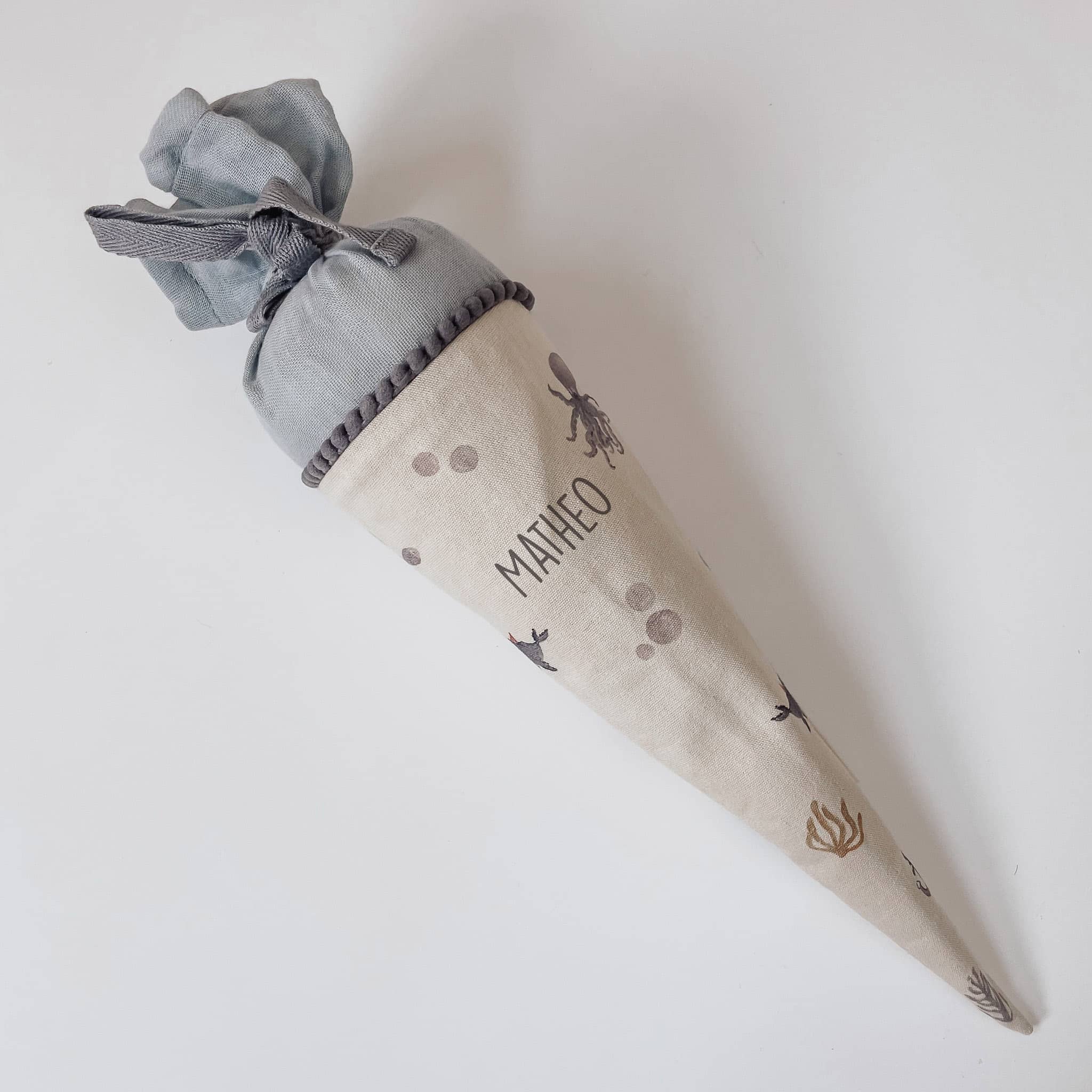 Geschwisterschultüte "Wal" – Kleine Schultüte im 3er Set