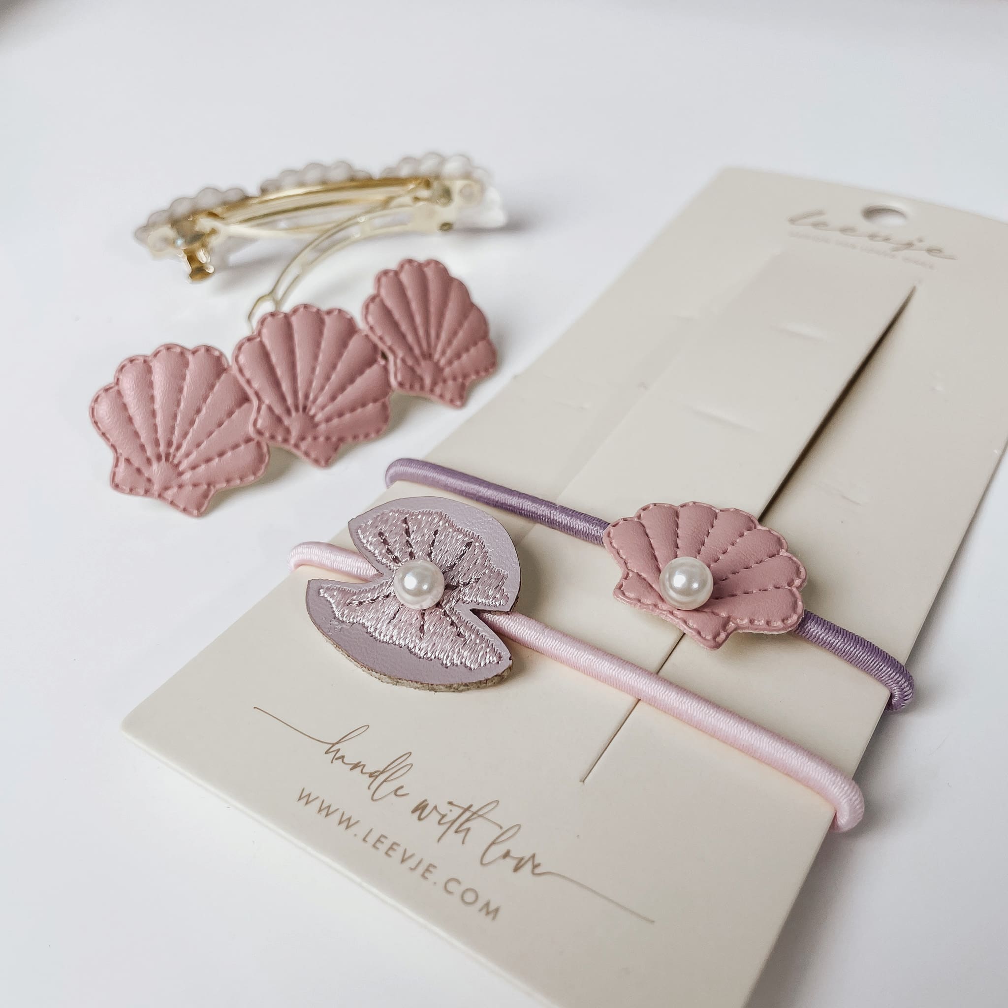 Haarspangen 'french hairclips' – Muschel Mix