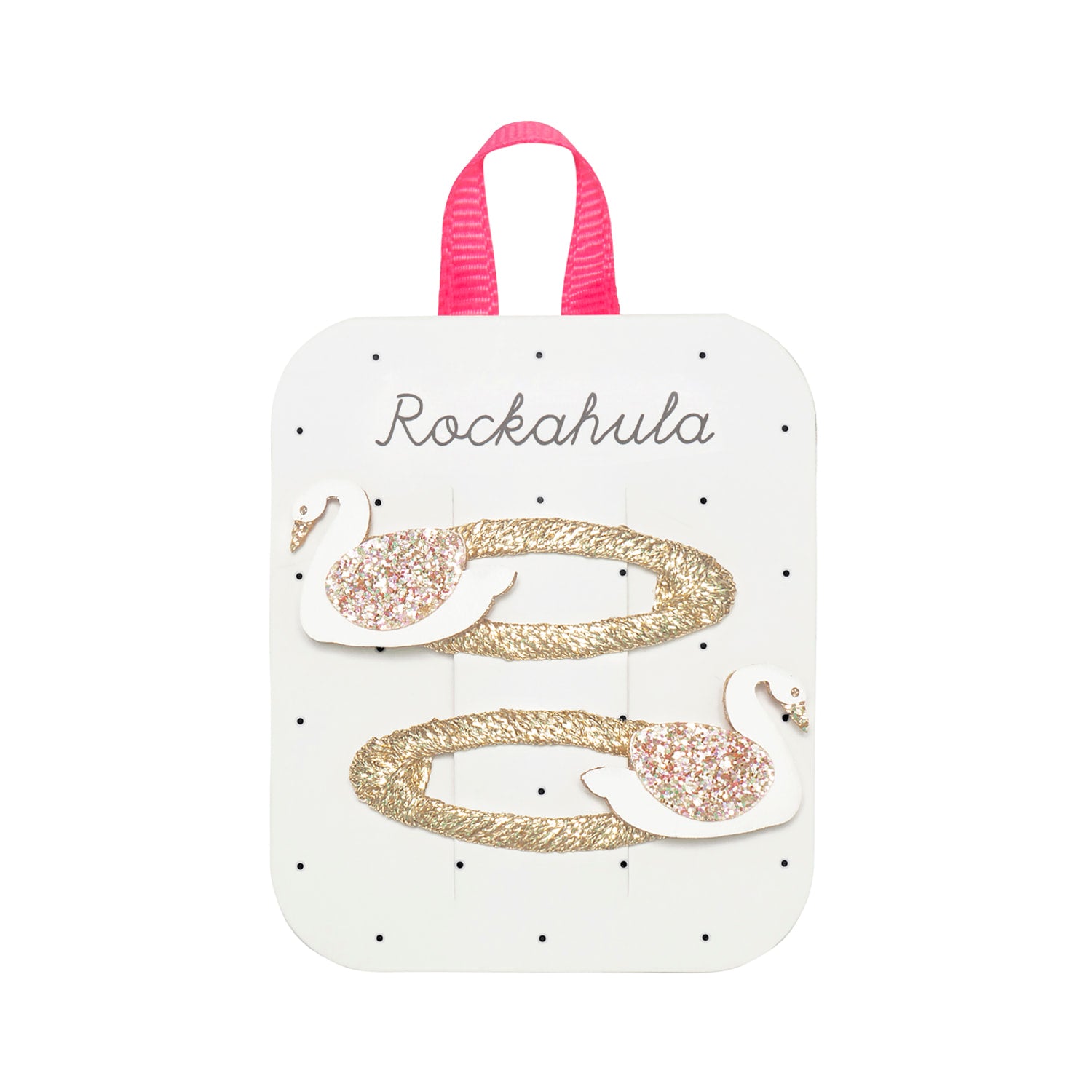 Haarspangen Schwan Glitzer – Accessoire für kleine Prinzessinnen