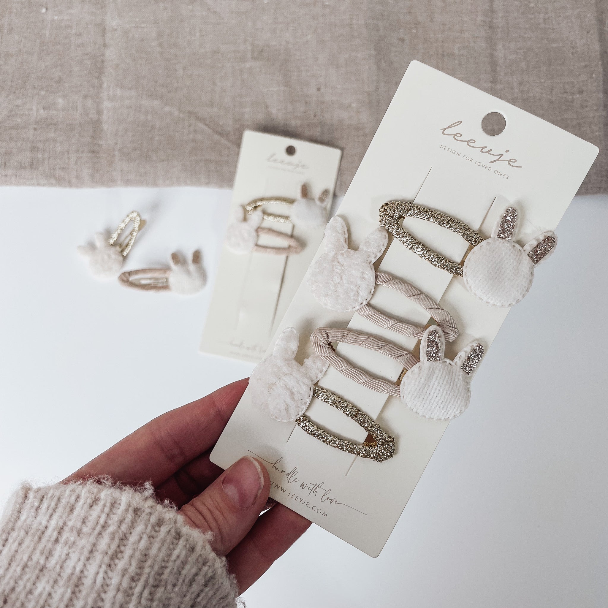 Haarspangen 'Fluffy Bunny' – Hase als Haarschmuck