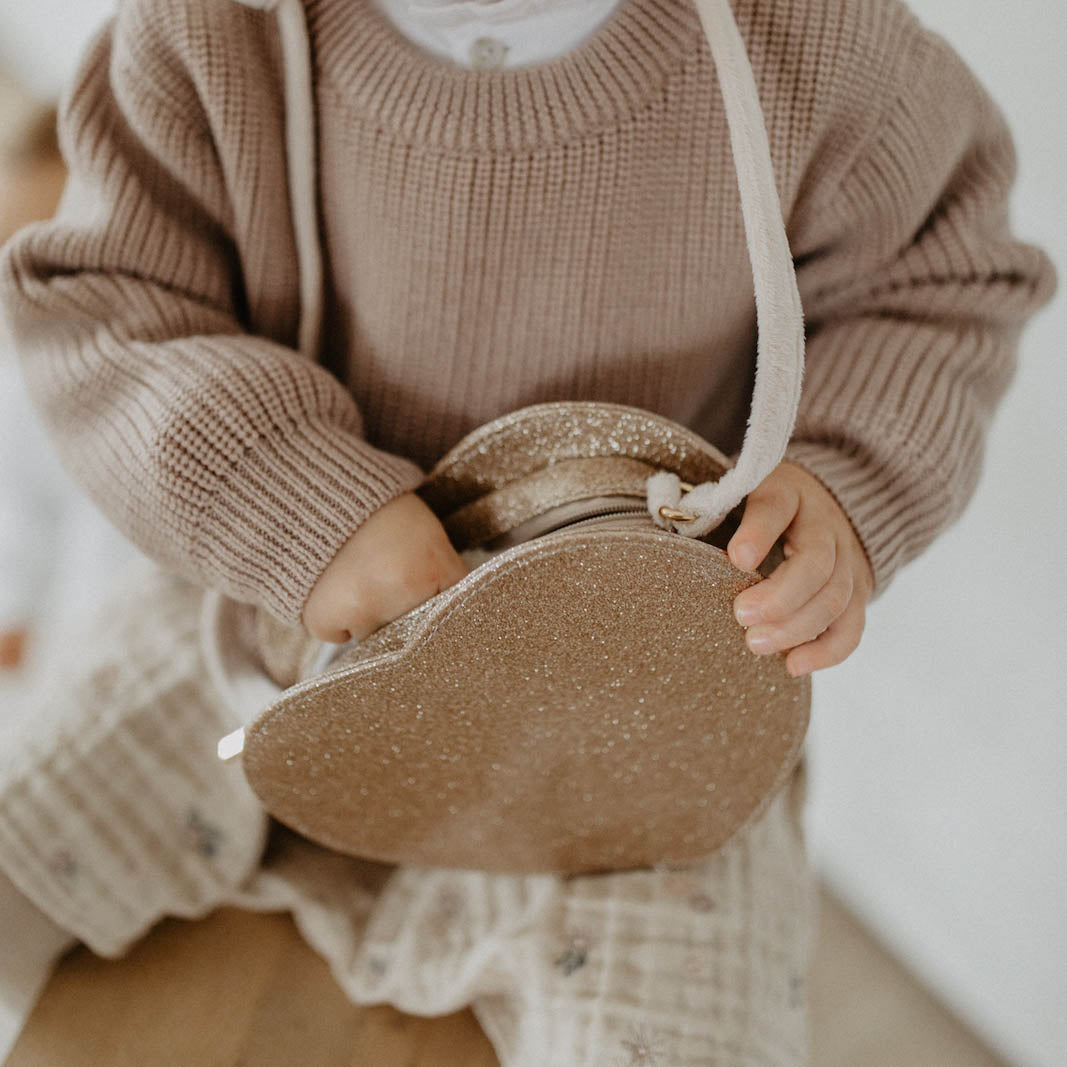 Kinderhandtasche – GLITZER HERZ