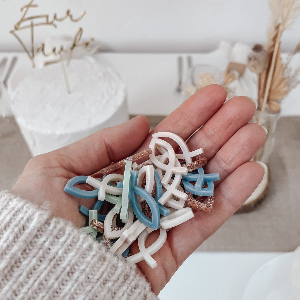 Konfetti Fische Acryl – Wiederverwendbare Deko