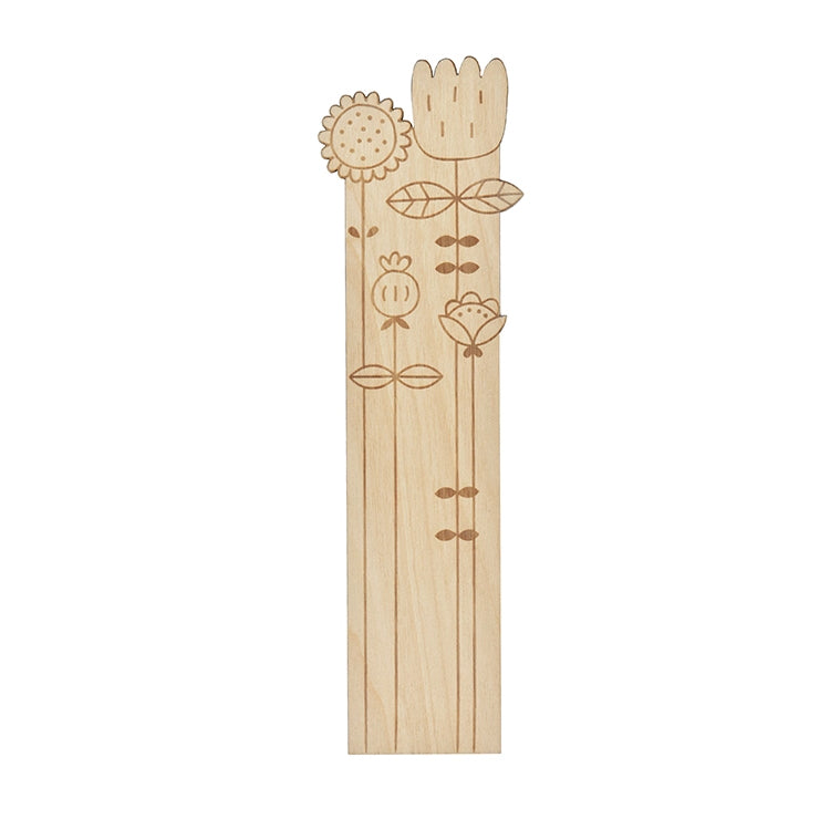 Lesezeichen aus Holz – Wildblumen