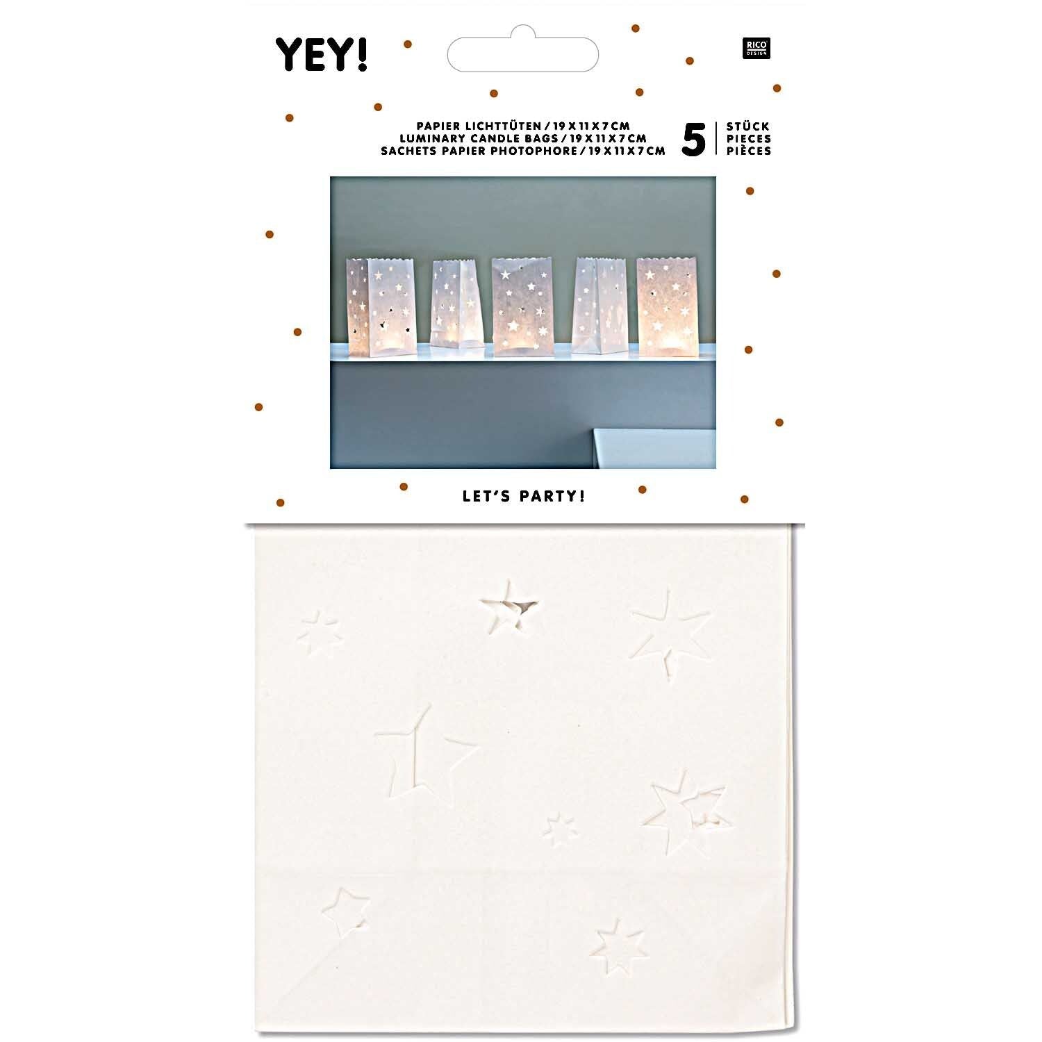 Lichttüten weiß – 5er Set