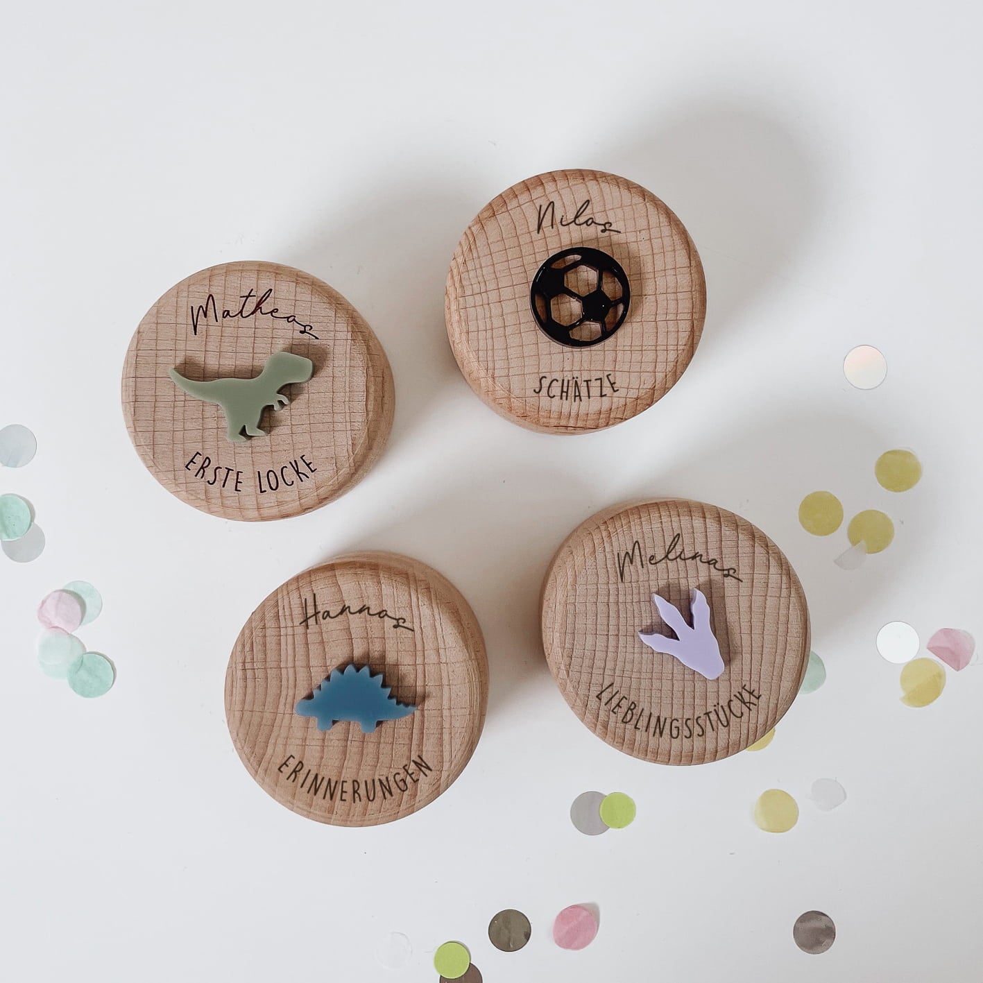 Milchzahndose Holz personalisiert – Abenteuer