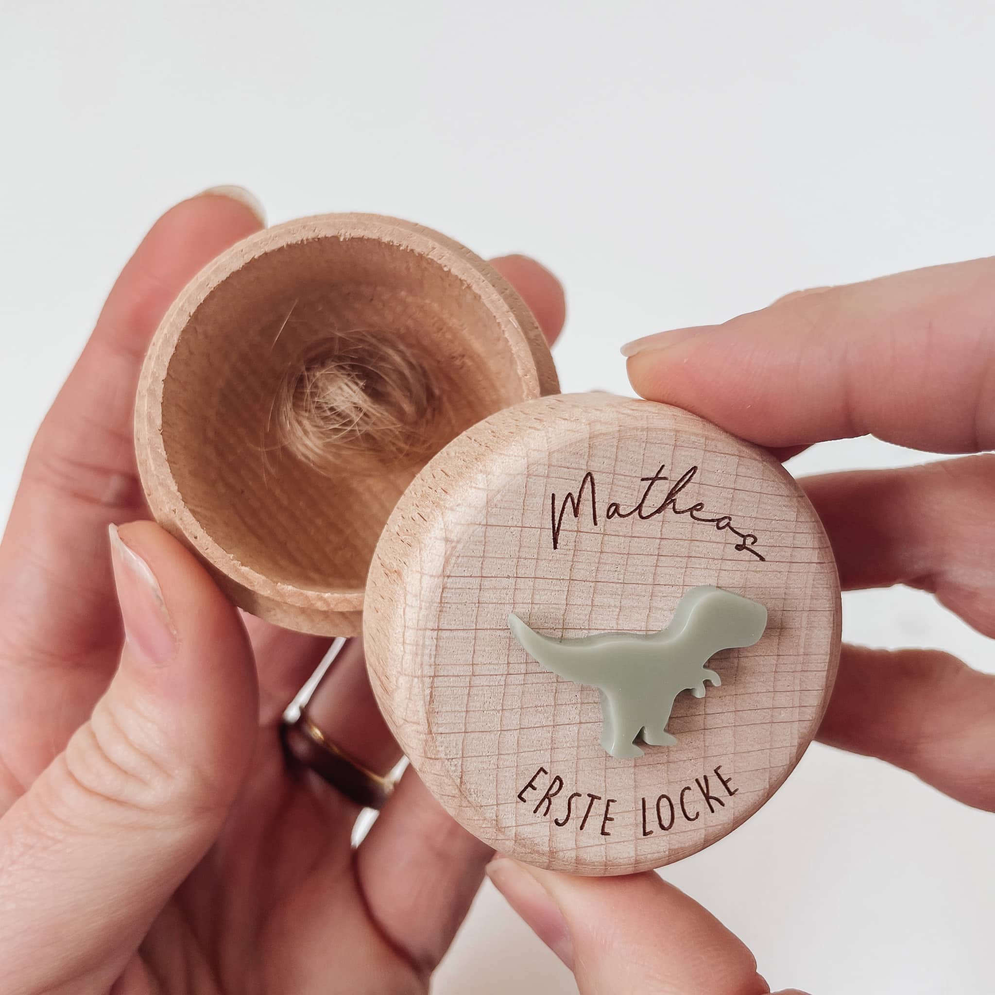 Milchzahndose Holz personalisiert – Abenteuer