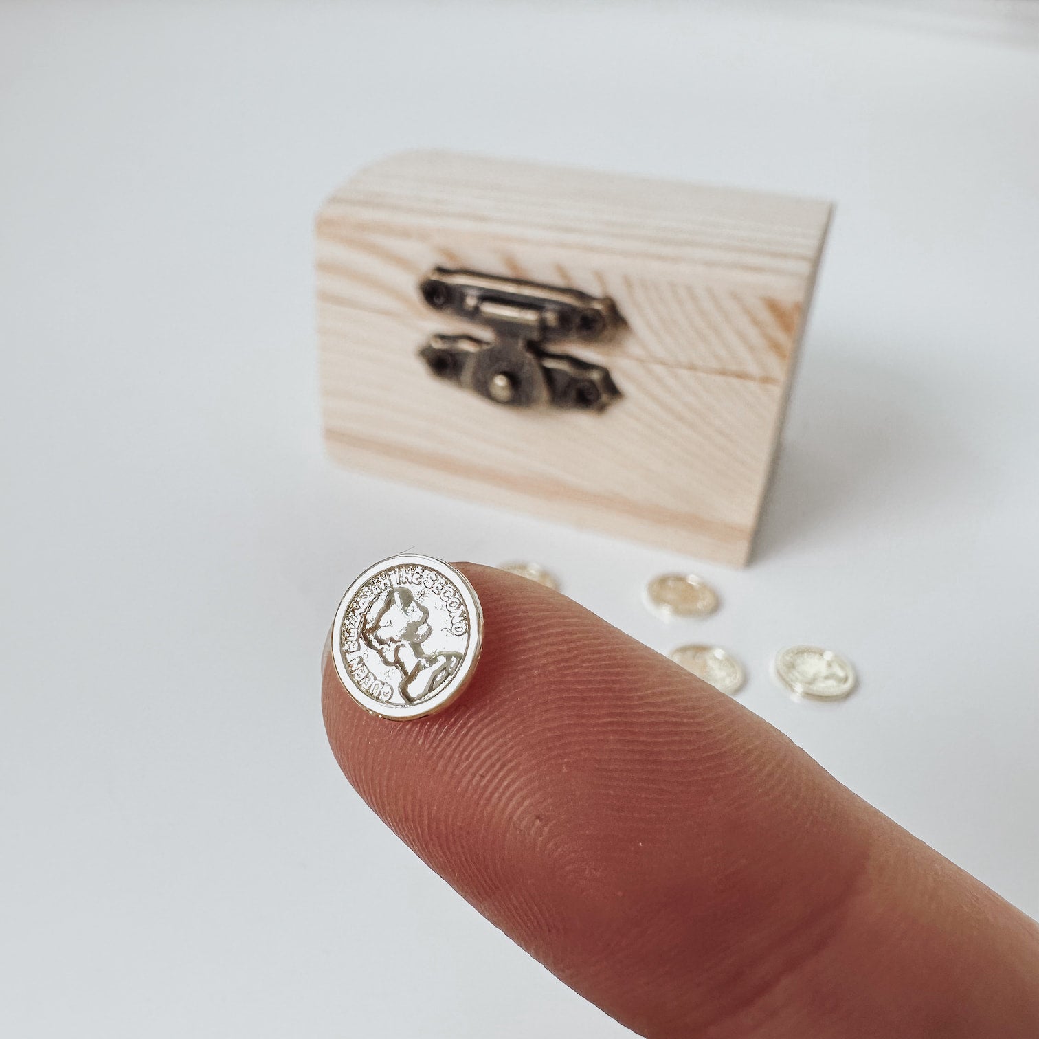 Mini Goldmünzen 5er Set – Wichtel Zubehör für kleine Schätze