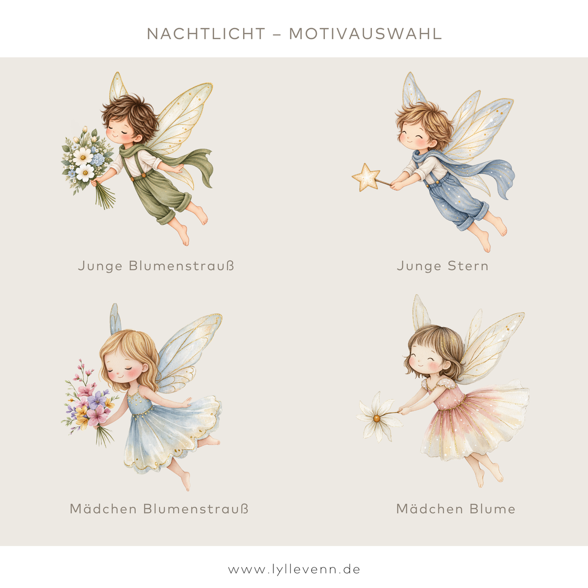 Nachtlicht Kinder personalisiert LED - Sternenkinder