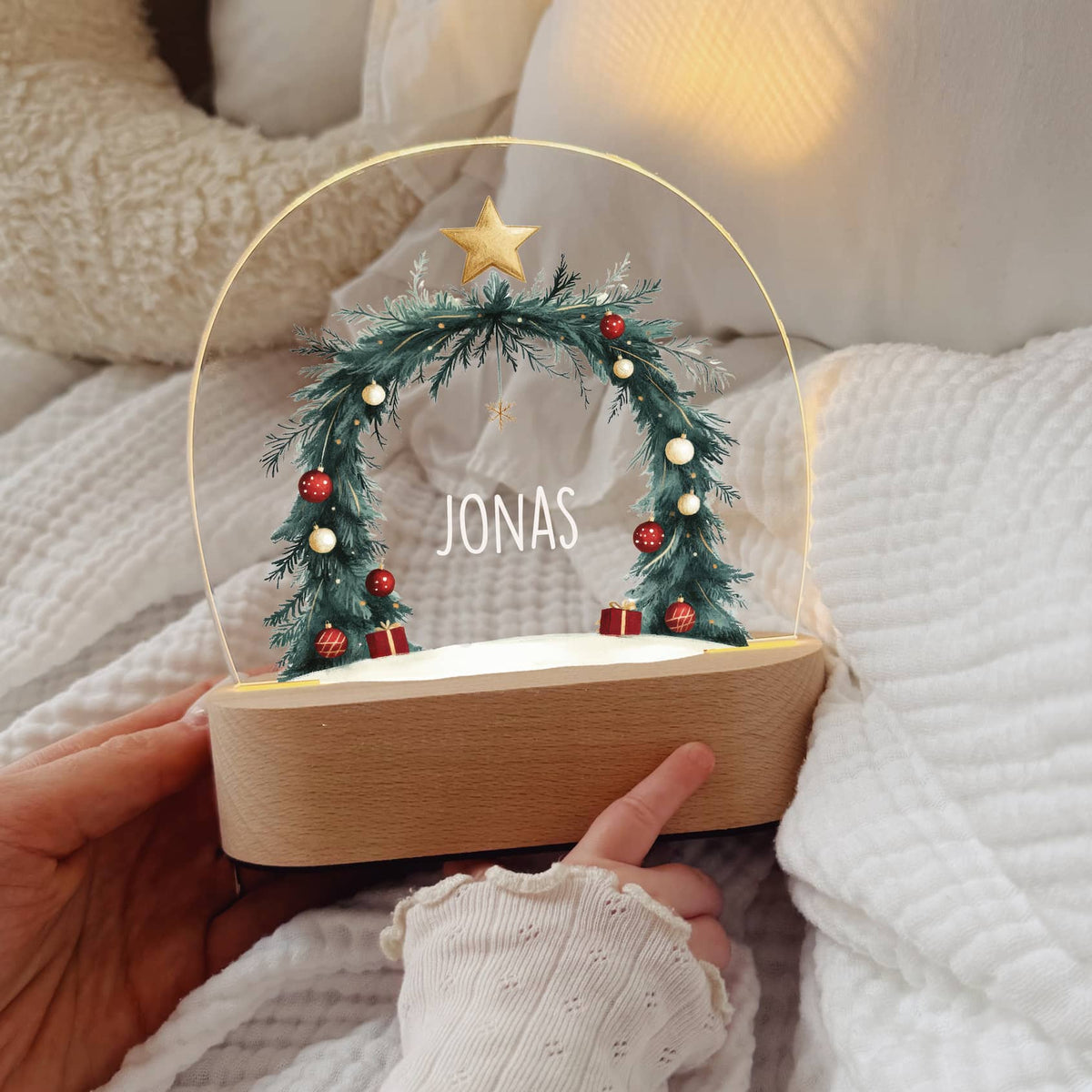 Nachtlicht personalisiert Kinder LED - Weihnachtsmotive