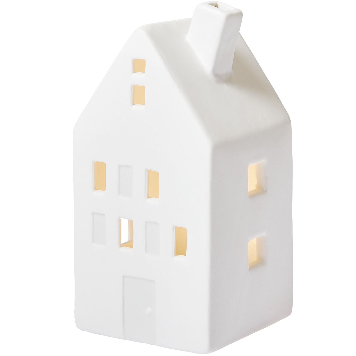 Porzellanhaus LED mit Giebeldach