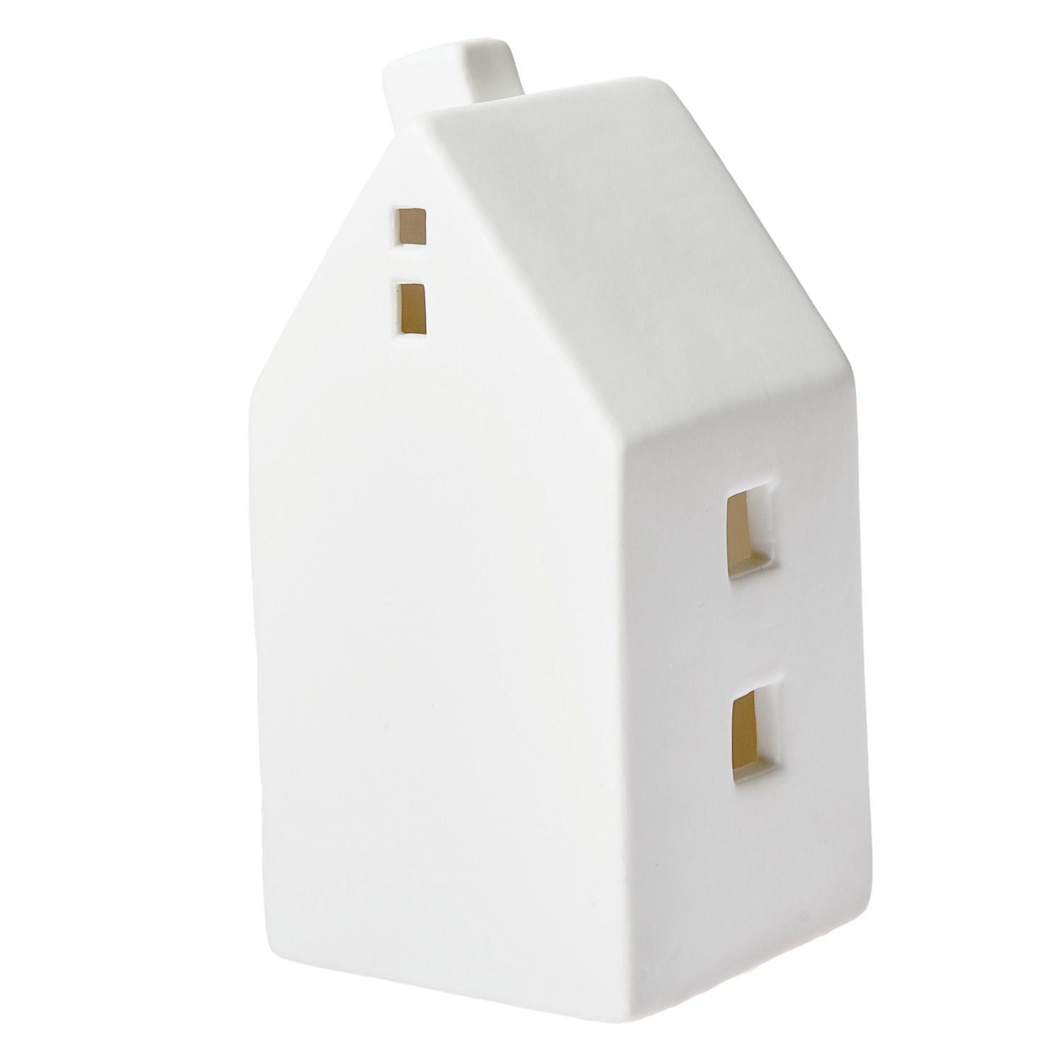 Porzellanhaus LED mit Giebeldach