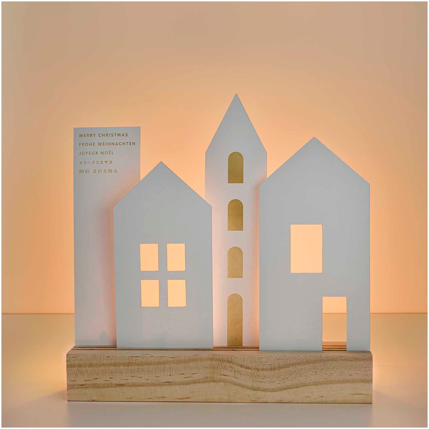 Paper Poetry Postkartendeko-Set Häuser