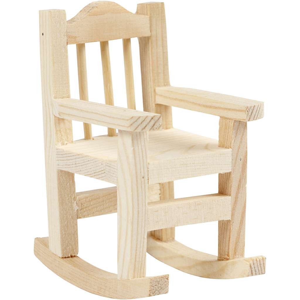 Mini Schaukelstuhl aus Holz – Wichtel Möbel & Miniatur Deko