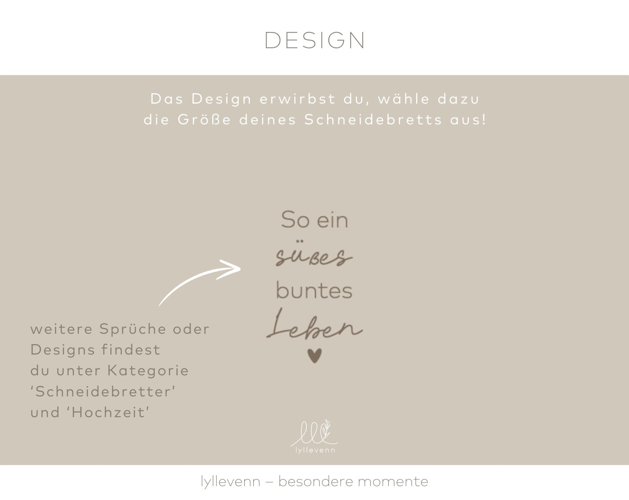 Personalisiertes Schneidebrett Bambus - süßes Leben