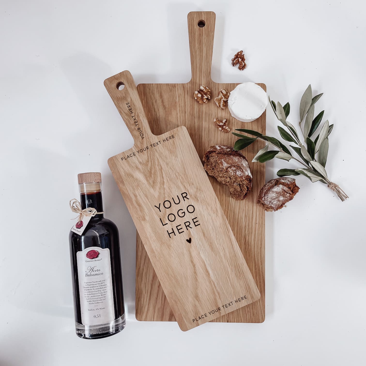 Schneidebrett mit Gravur | personalisiertes Firmengeschenk aus Eiche