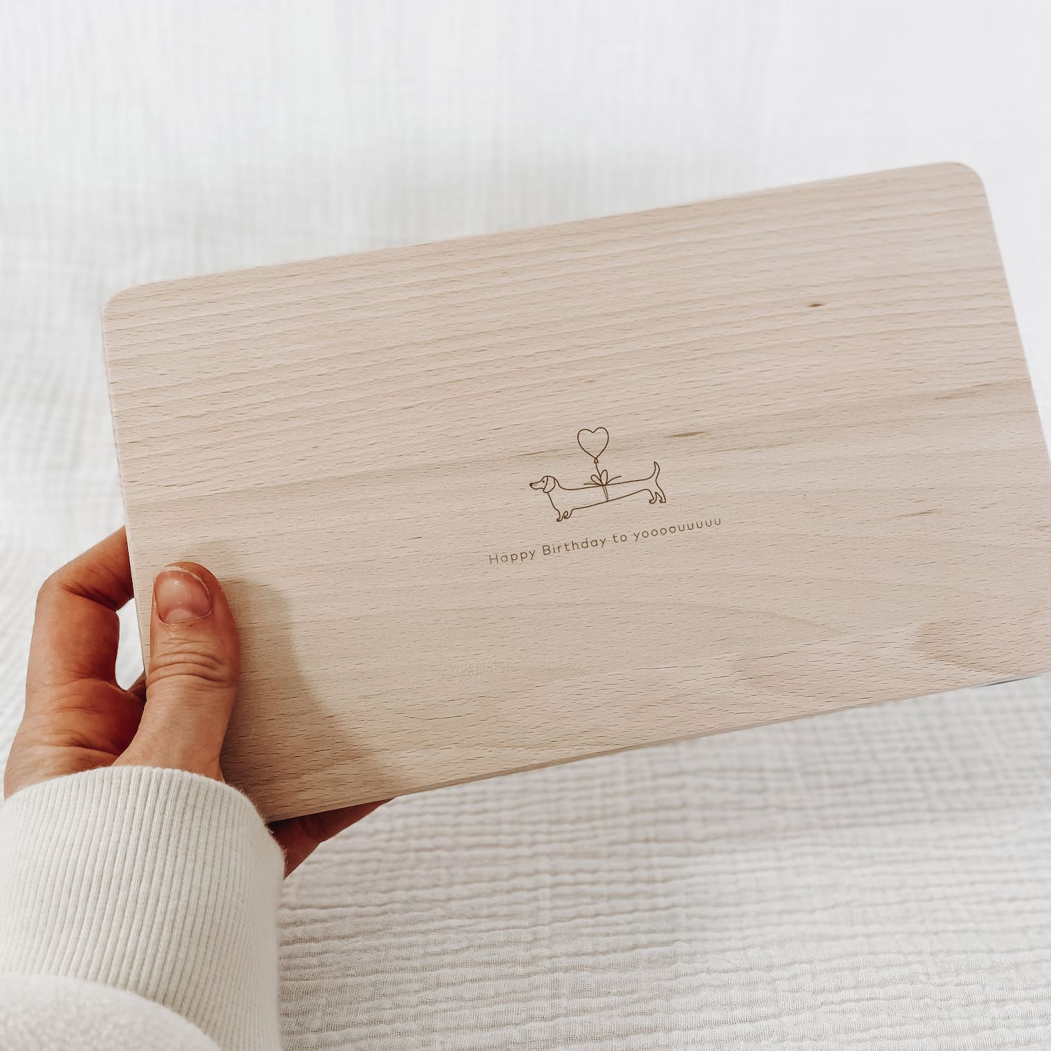 Personalisiertes Schneidebrett - Dackel