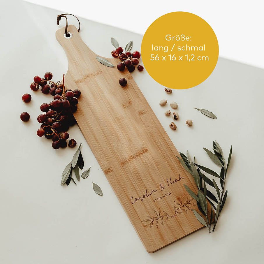 Schneidebrett Bambus | Eiche – Leaf