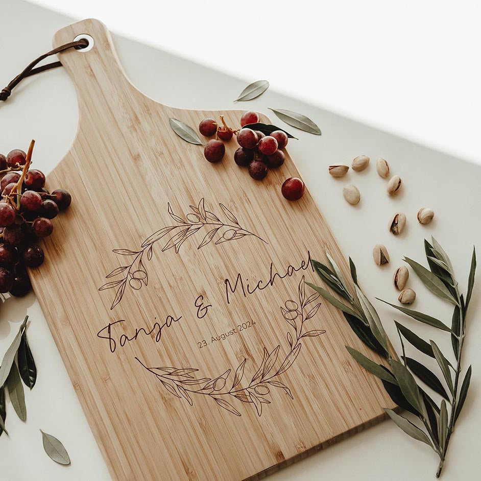 Schneidebrett Bambus | Eiche – Olive