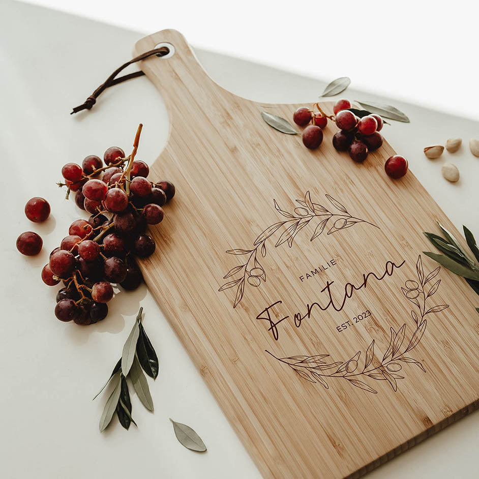 Schneidebrett Bambus | Eiche – Olive