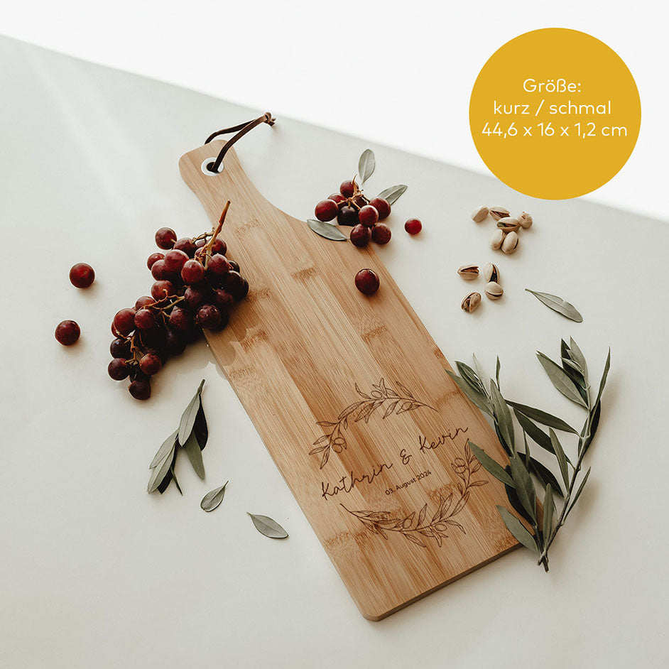 Schneidebrett Bambus | Eiche – Olive