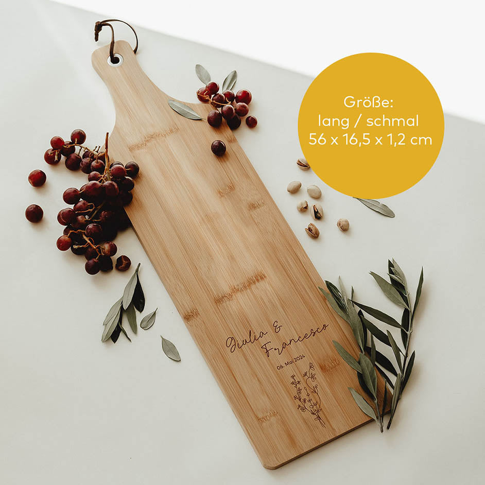 Schneidebrett Bambus | Eiche – Wildflowers