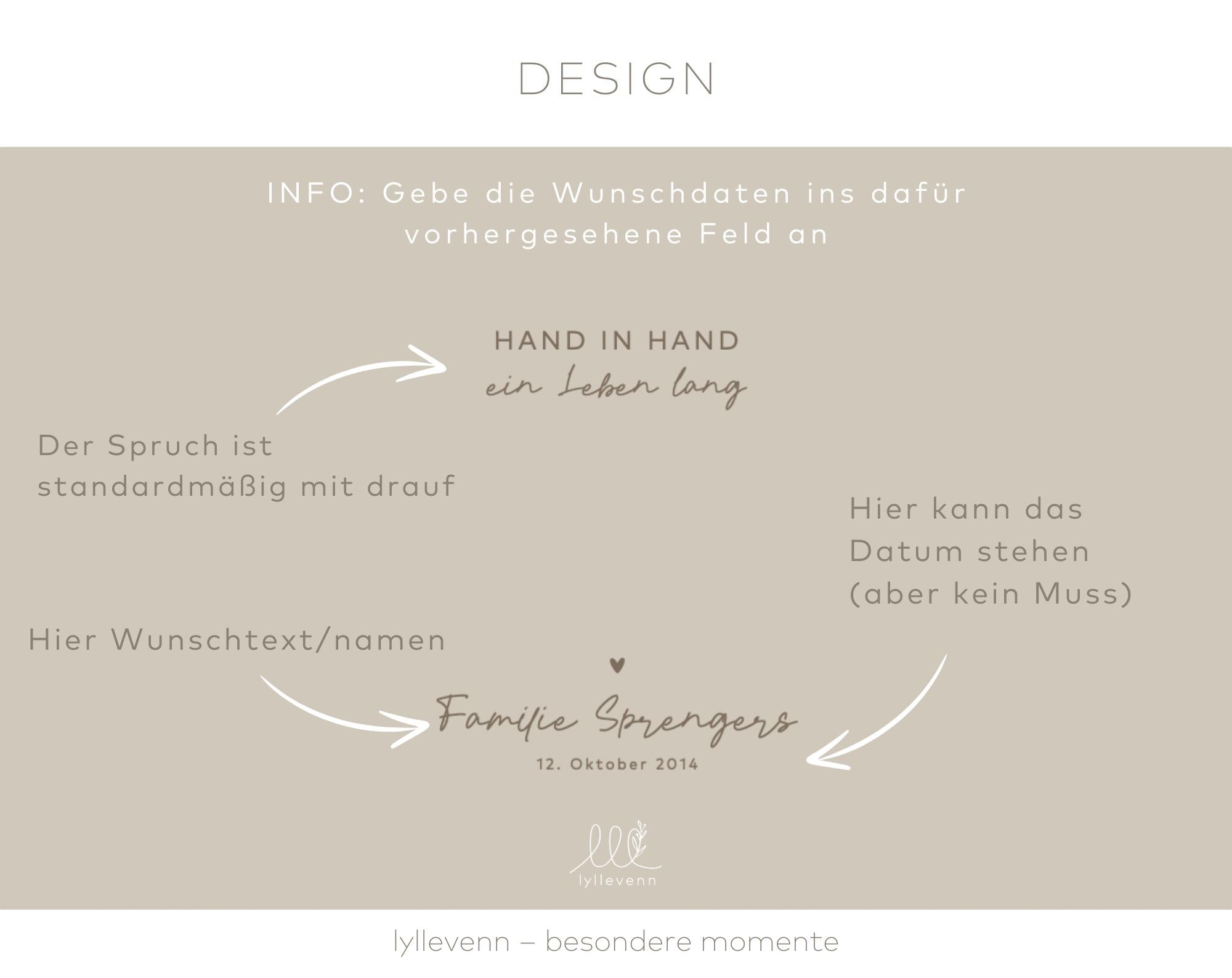 Personalisiertes Schneidebrett Bambus | Eiche – Hand in Hand