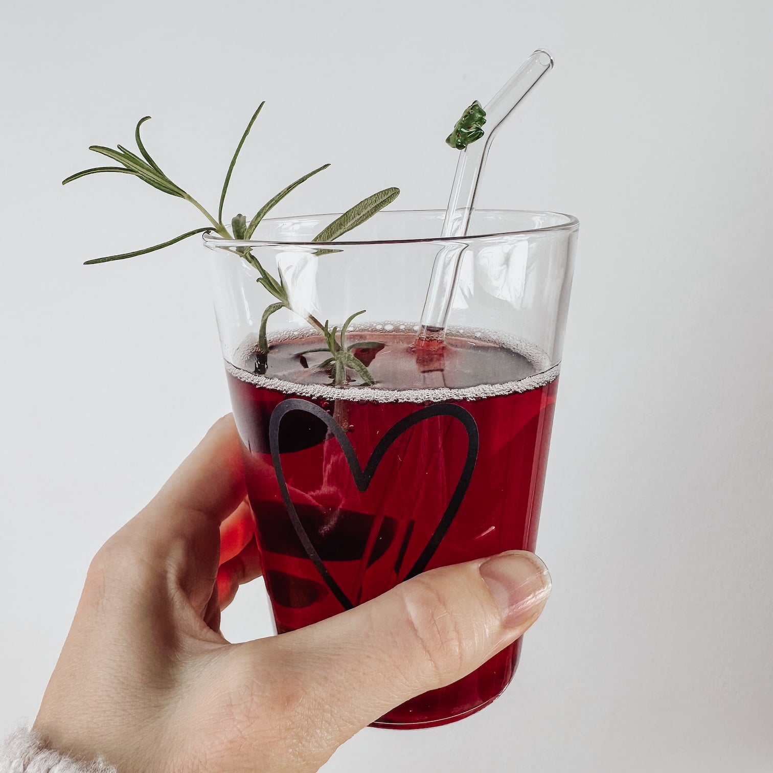 Strohhalme Glas Weihnachtsmotive – 20cm im 4er Set