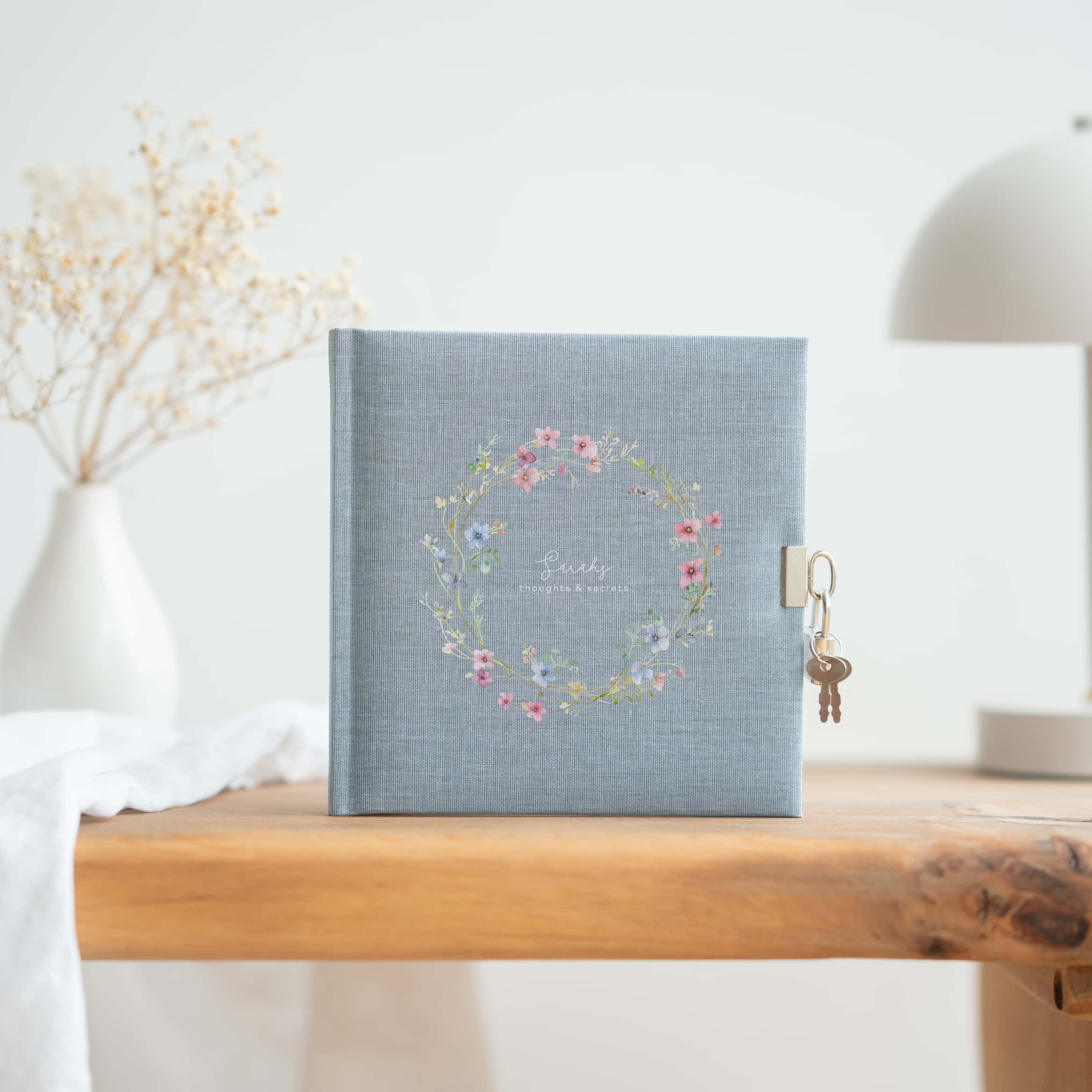 Tagebuch aus Leinen personalisierbar