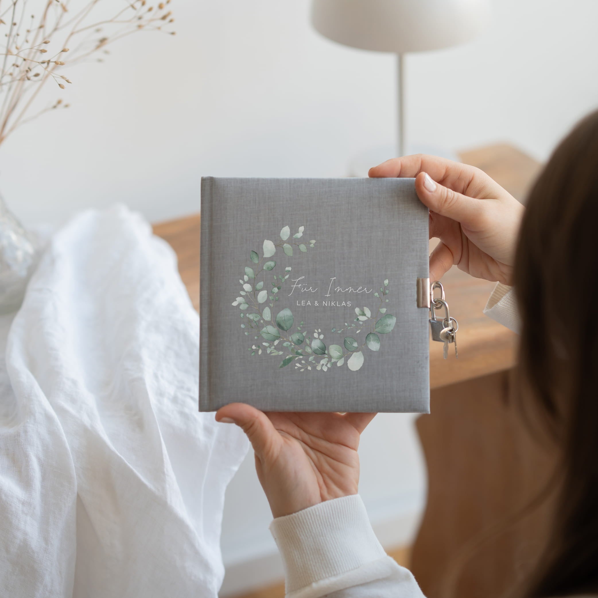 Gästebuch aus Leinen personalisierbar